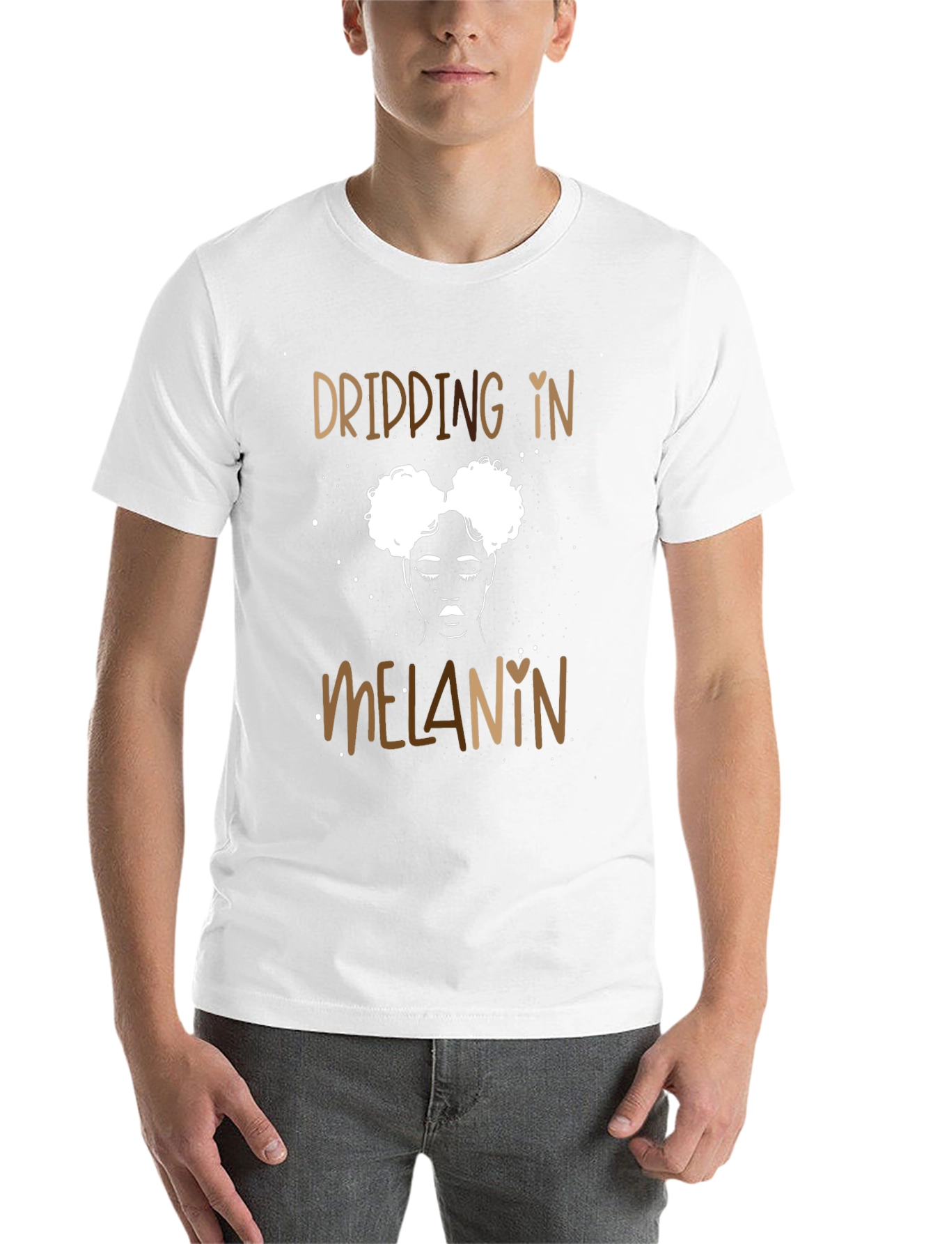 Black Dripping in Melanin Black Graphic Tee view 14