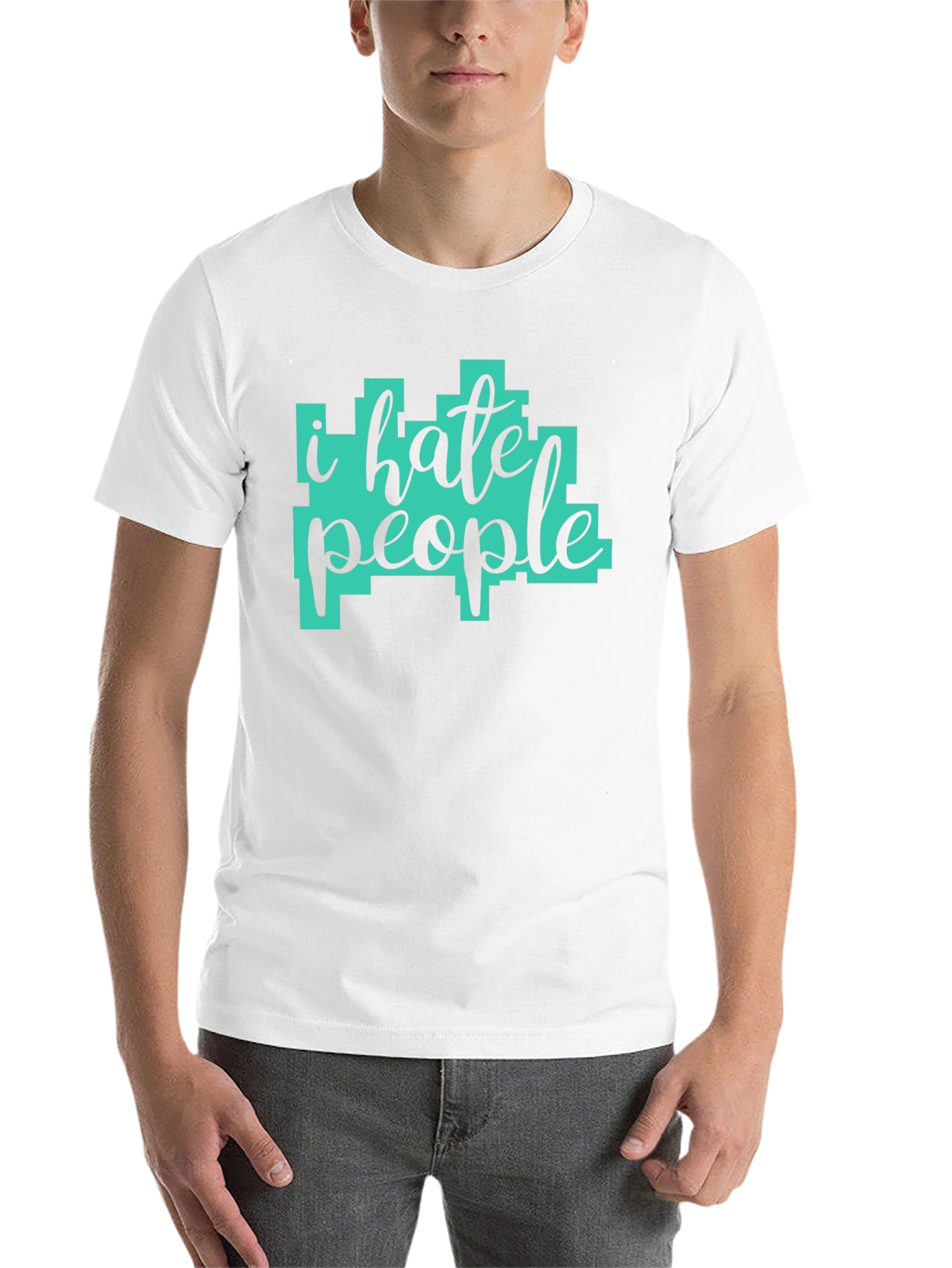 Black I Hate People Graphic Tee - Sarcastic Humor T-Shirt view 14