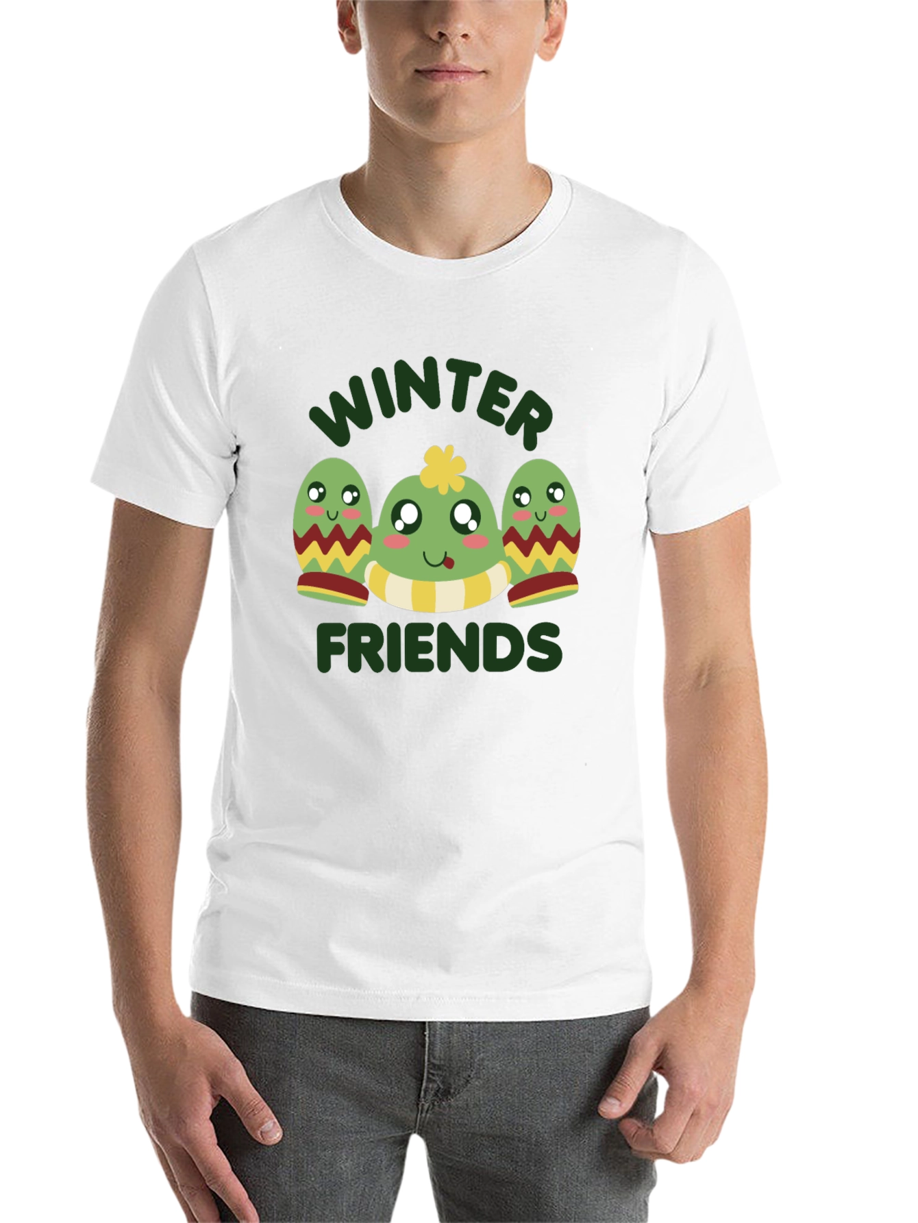 Black Winter Friends Graphic Tee - Black view 14