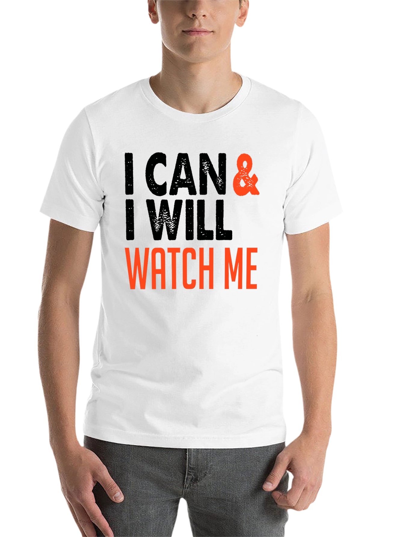 Black I Can & I Will - Motivational T-Shirt view 14