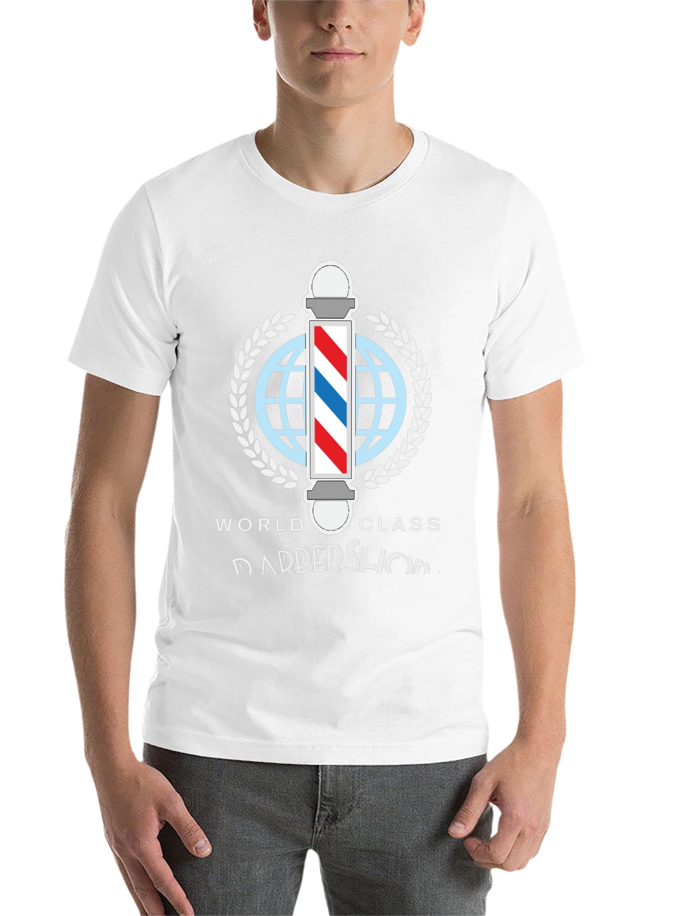 Black World Class Barbershop T-Shirt - Stylish Barber Apparel view 14