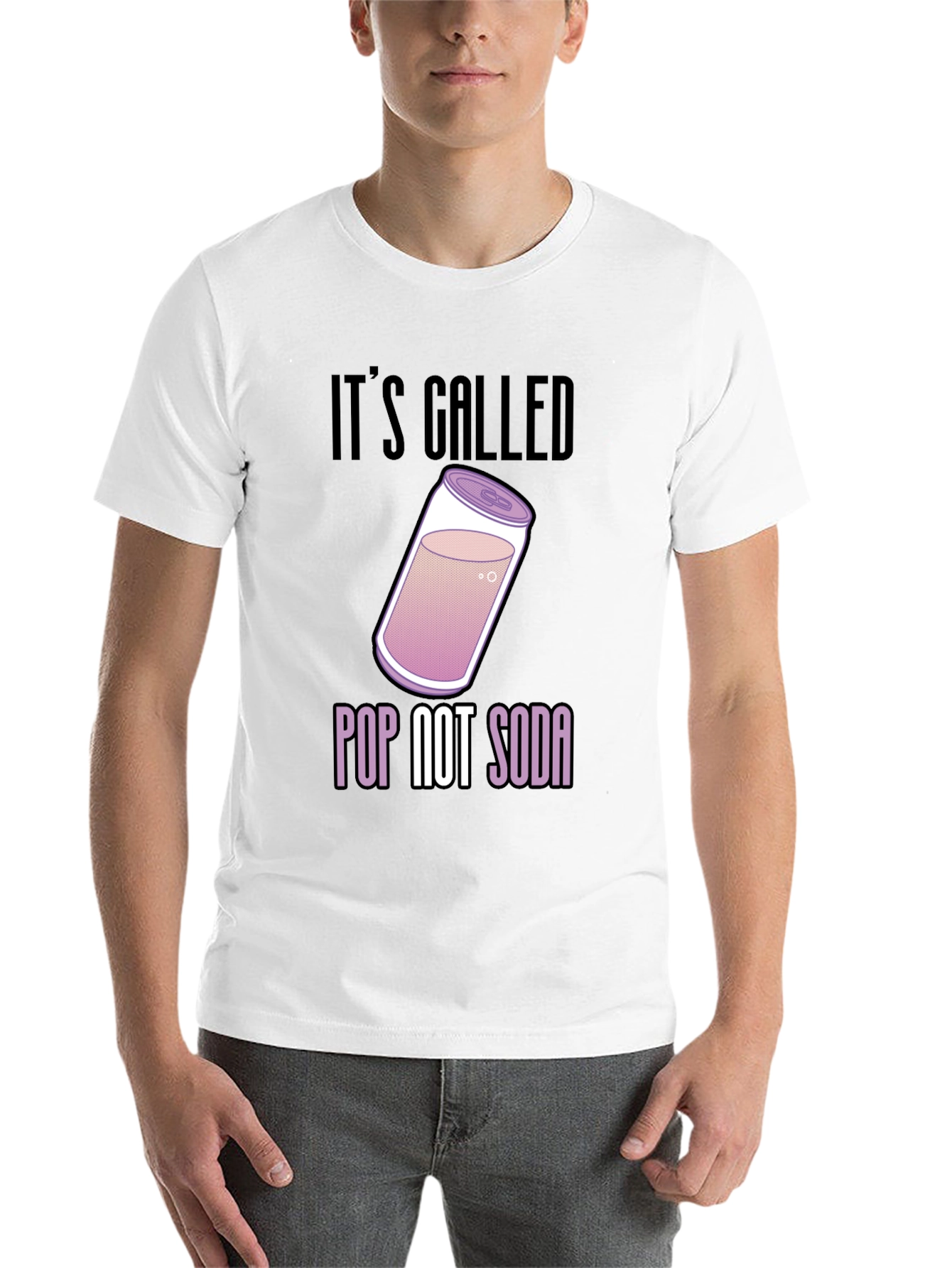 Black It's Called Pop Not Soda T-Shirt view 14