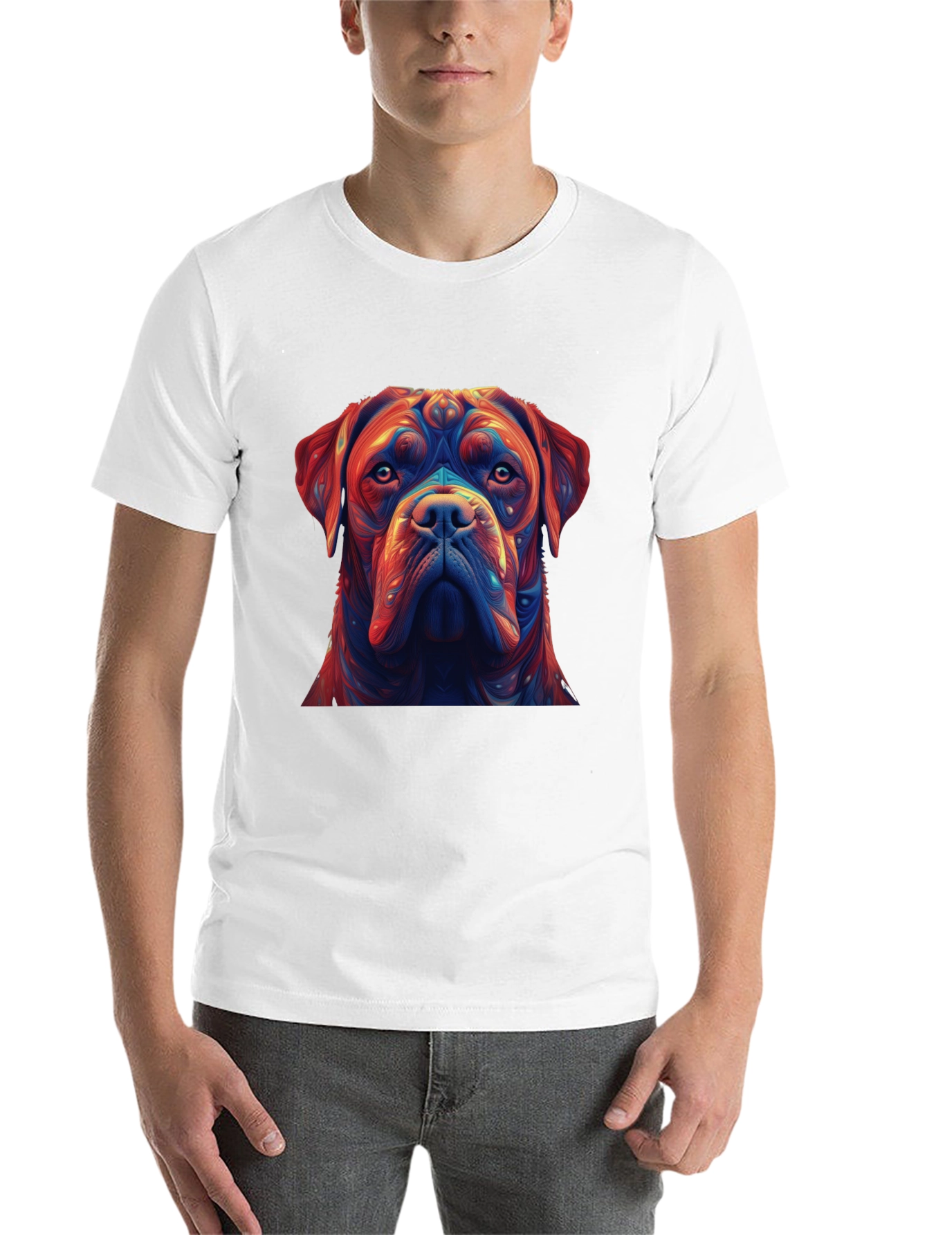 Black Dog Portrait Graphic Tee - Unique Artistic Design view 14