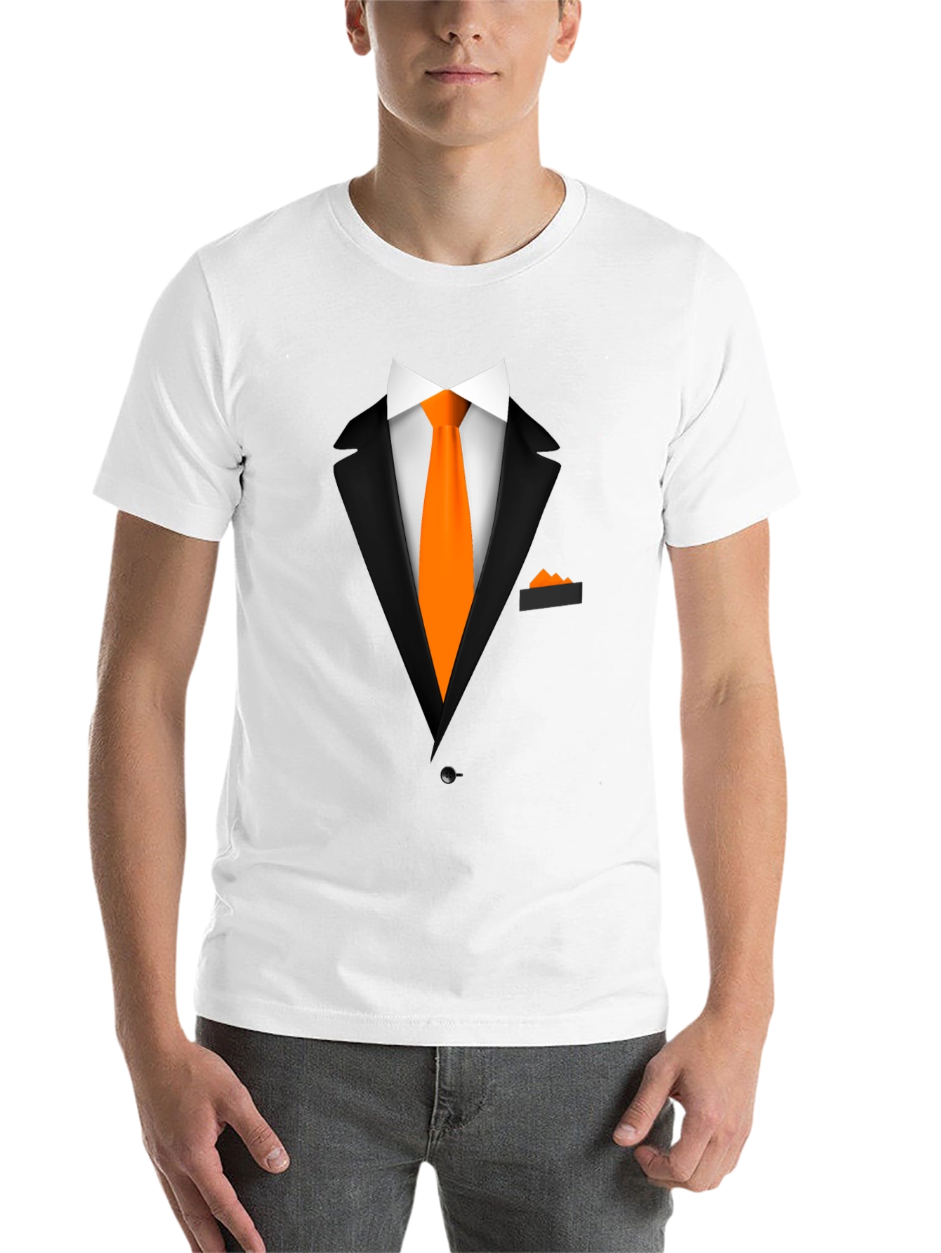 Black Suit & Tie Graphic Tee -  Formal Fun view 14