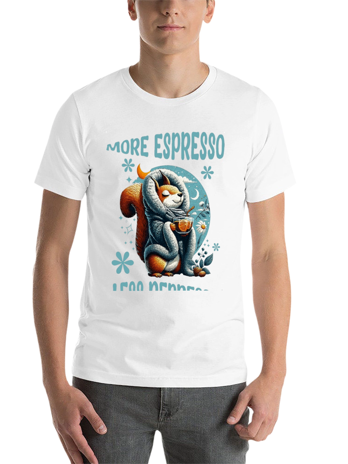 Black More Espresso Less Depresso T-Shirt view 14