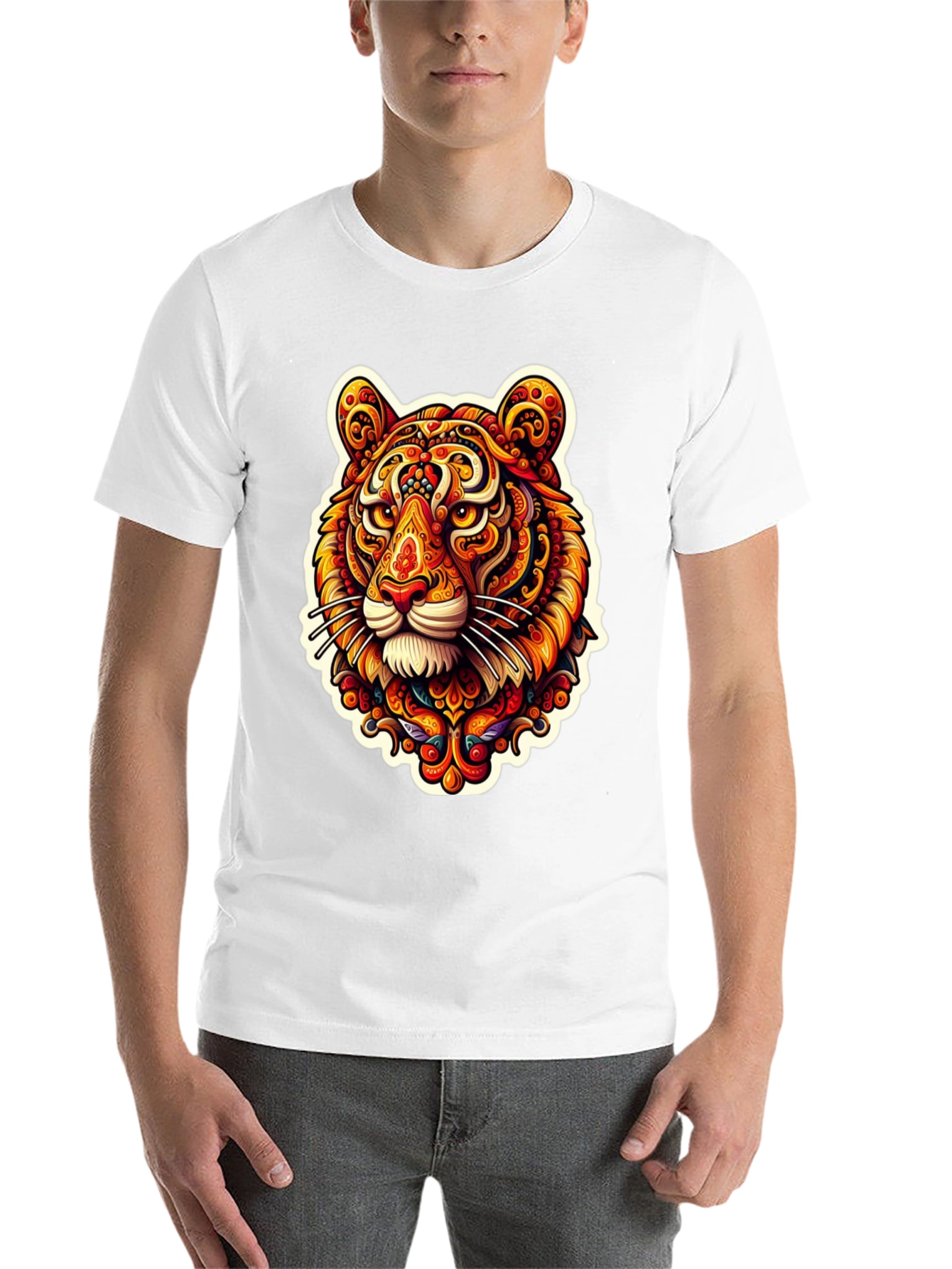 Black Tiger Graphic Tee - Unique Colorful Design view 14