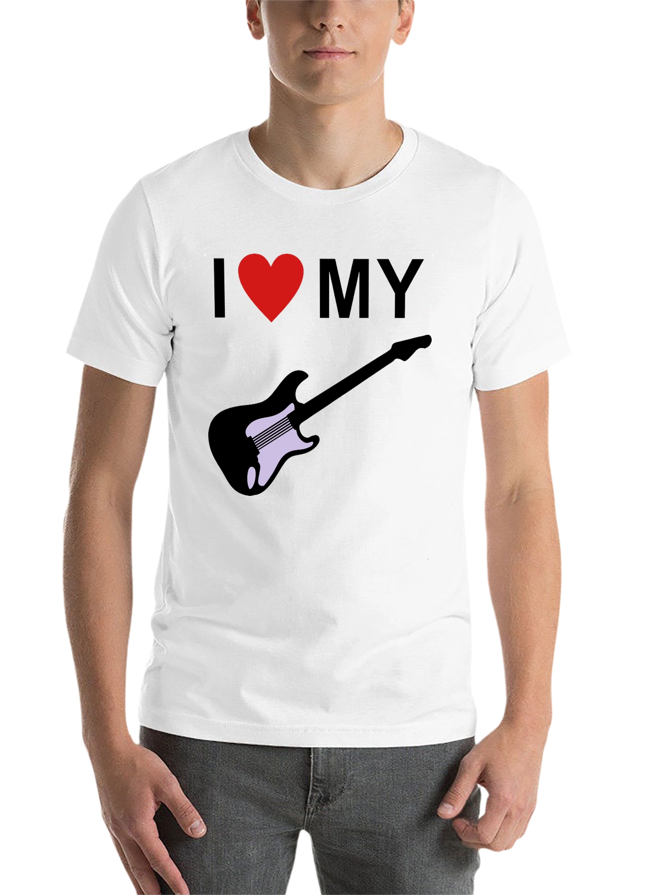 Black I Love My Guitar Graphic Tee view 14