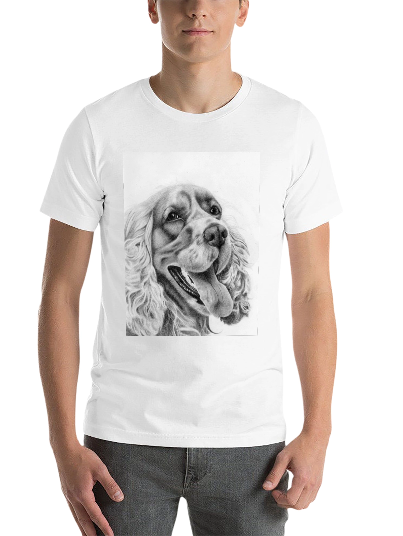 Black Dog Portrait Graphic Tee - Black view 14