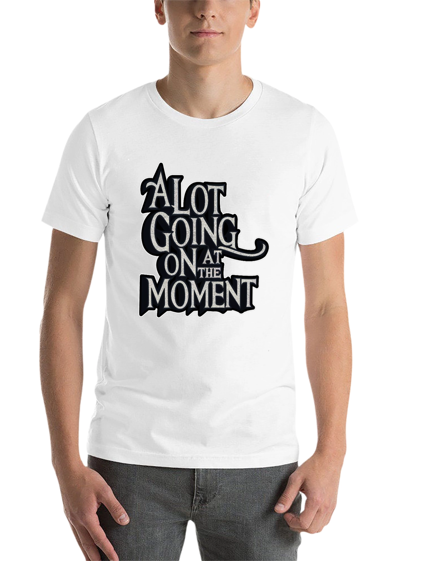 Black Alot Going On at the Moment Graphic Tee view 14