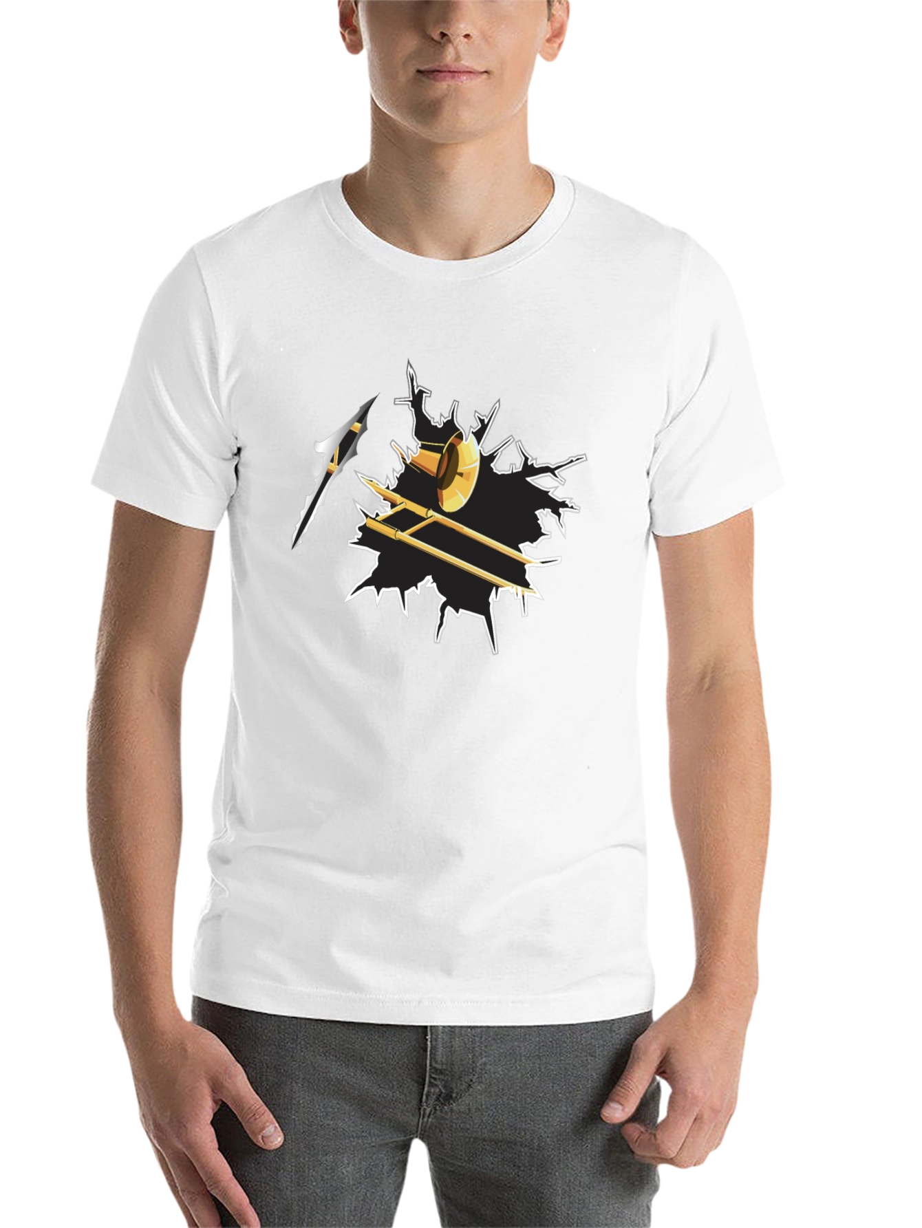 Black Trombone T-Shirt - Musician Gift view 14