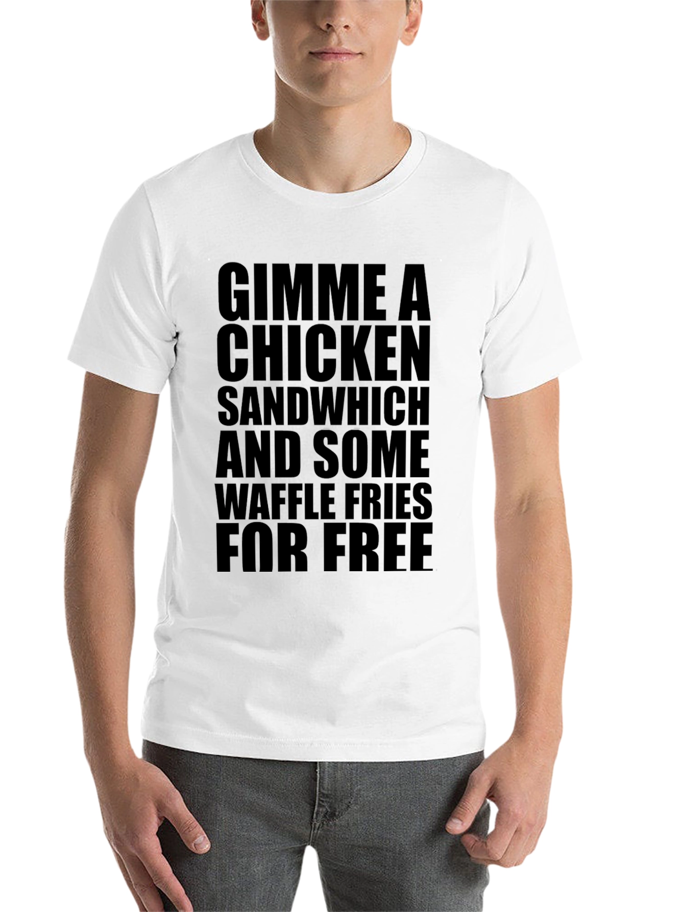 Black Gimme Chicken Sandwich T-Shirt view 14