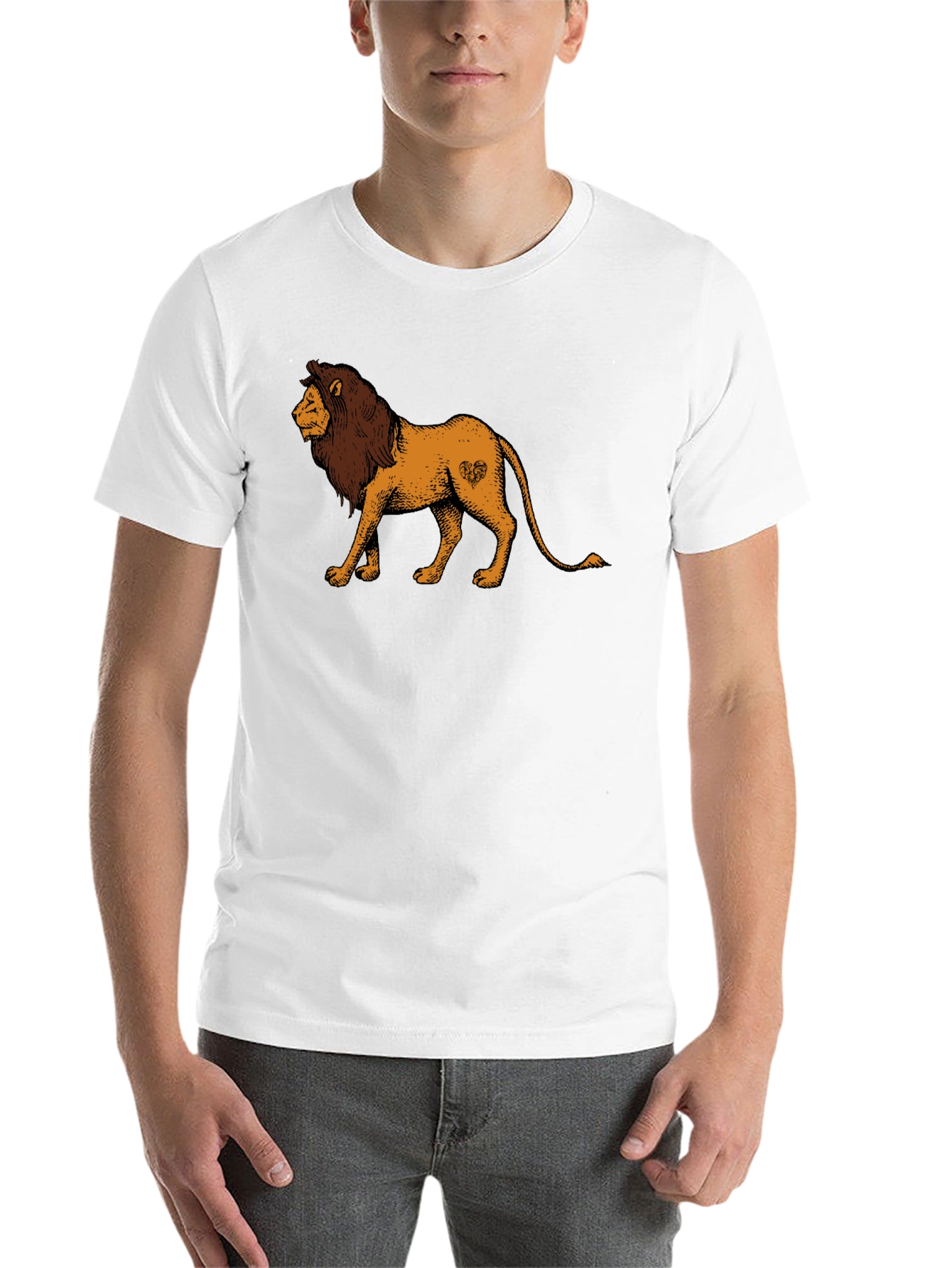 Black Lion Graphic Tee - Unisex Black T-Shirt view 14