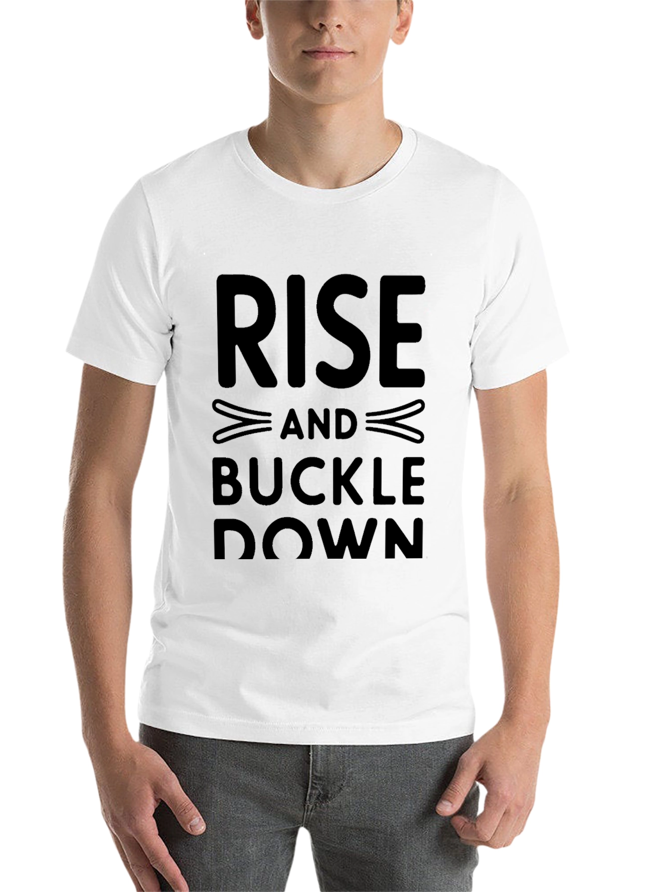 Black Rise and Buckle Down Graphic Tee - Black view 14
