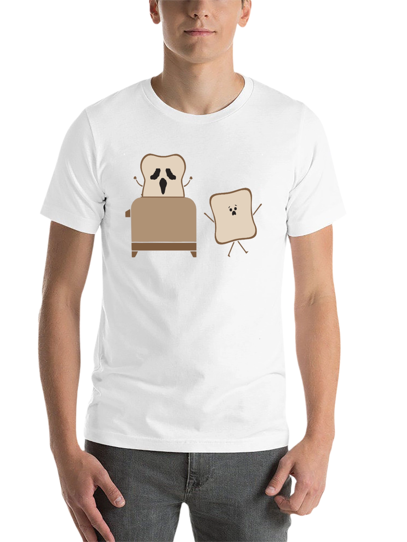 Black Funny Toast T-Shirt: Toaster Escape! view 14