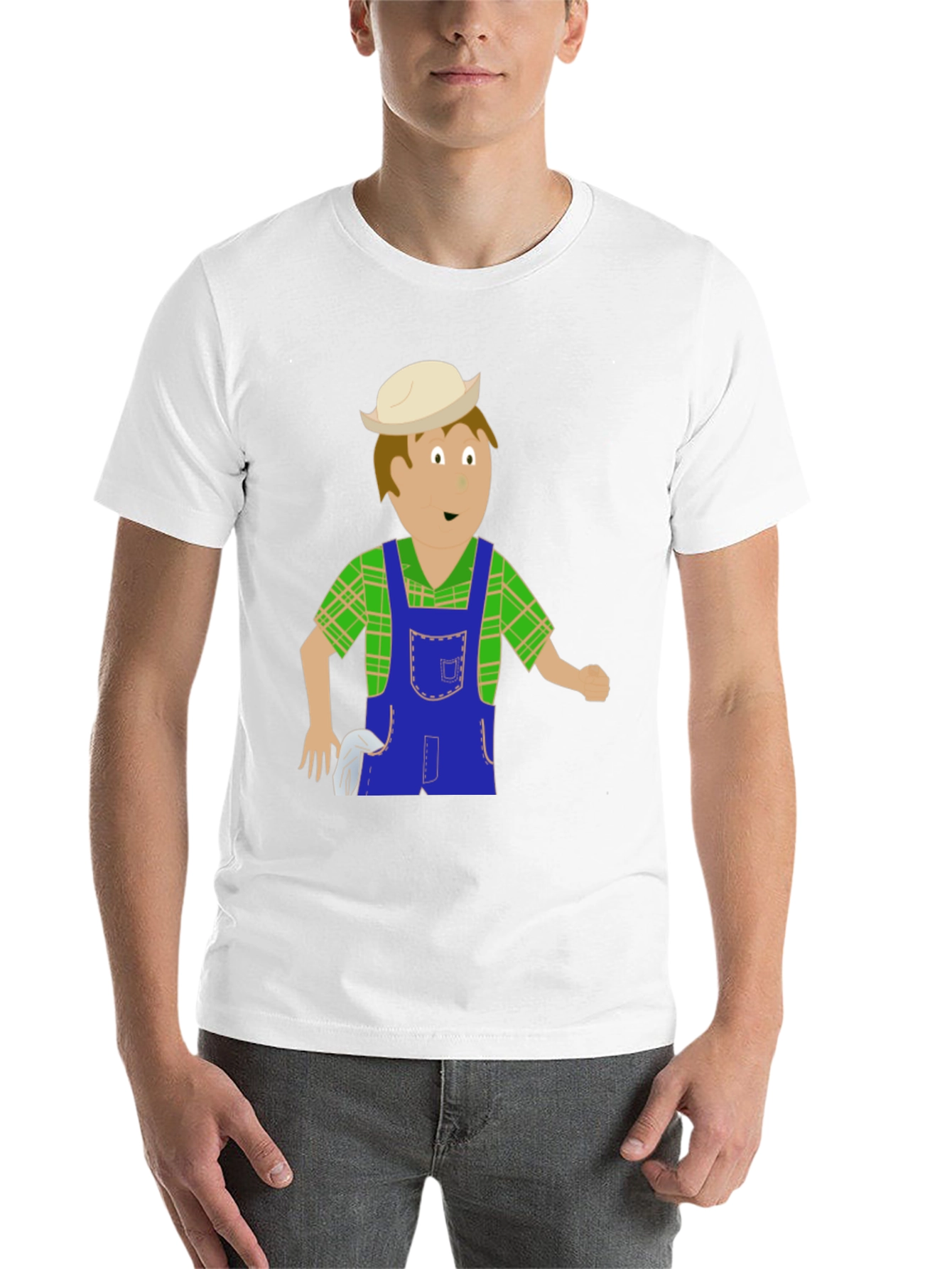 Black Cartoon Farmer Graphic Tee view 14
