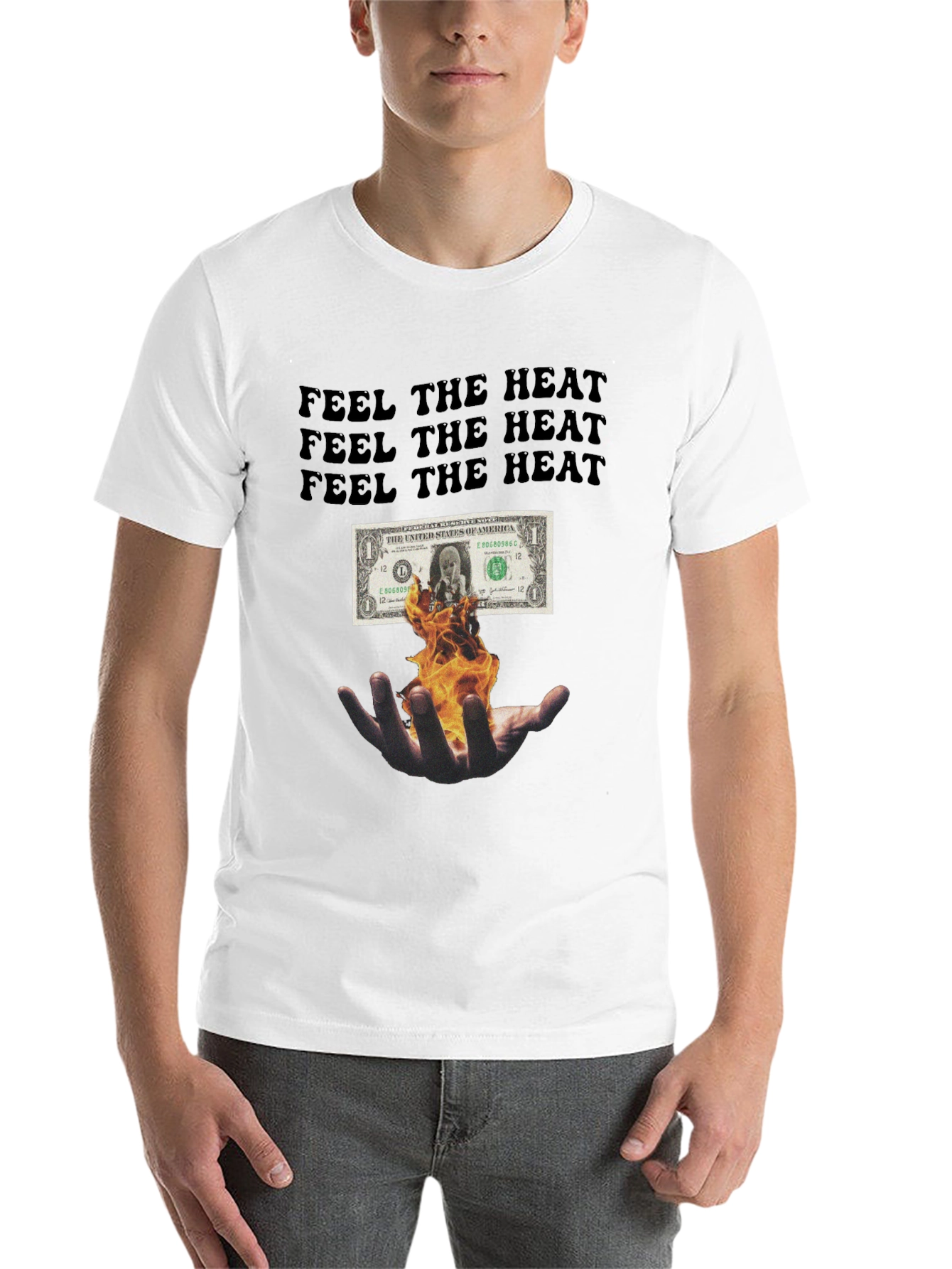 Black Feel the Heat Graphic Tee - Black view 14
