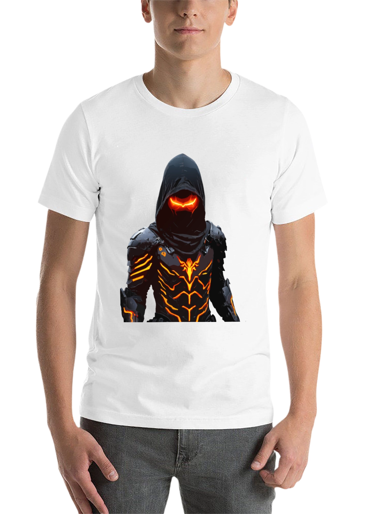 Black Cyberpunk Assassin Graphic Tee - Black view 14