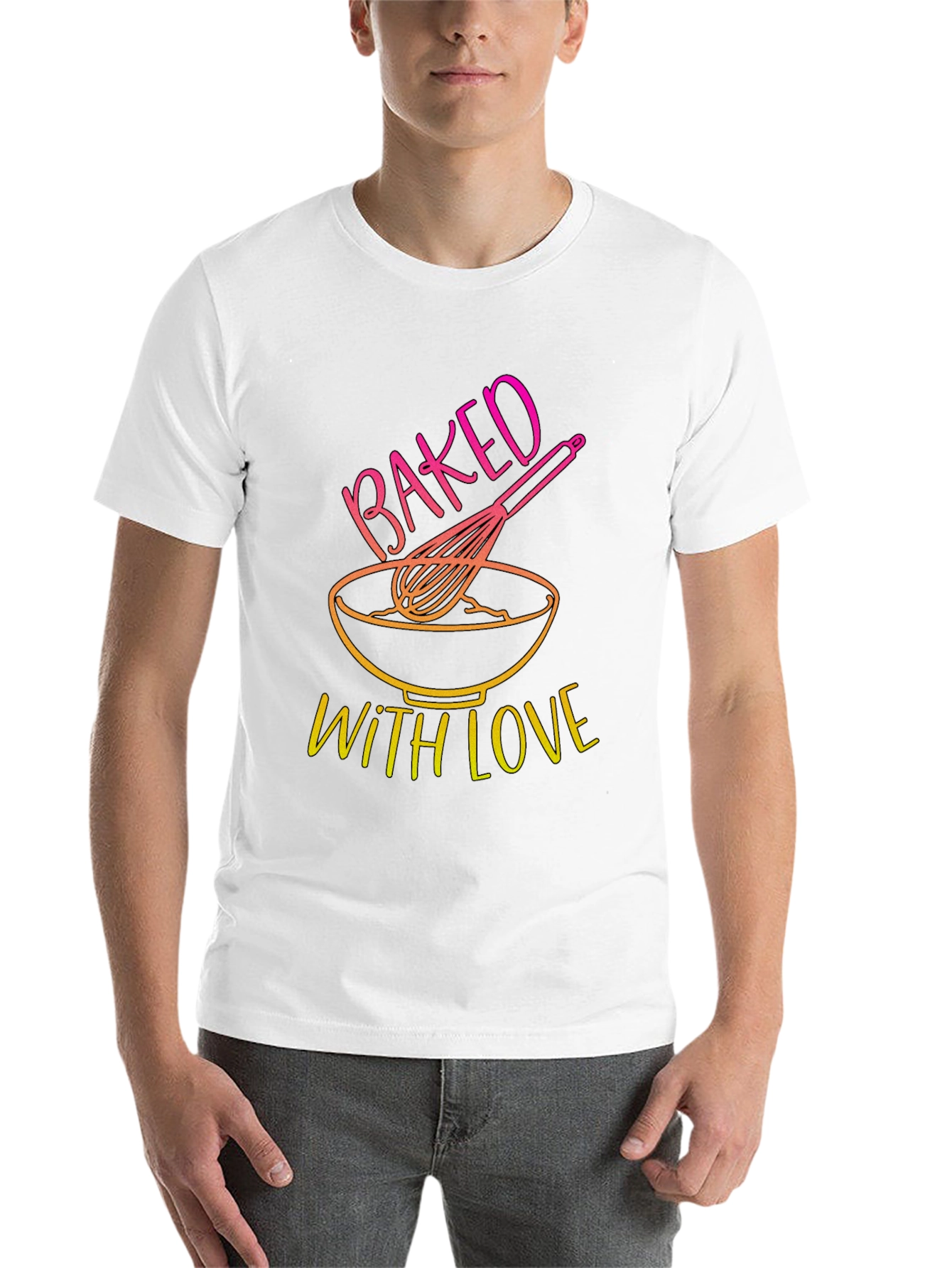 Black Baked With Love T-Shirt - Kitchen & Baking Design view 14