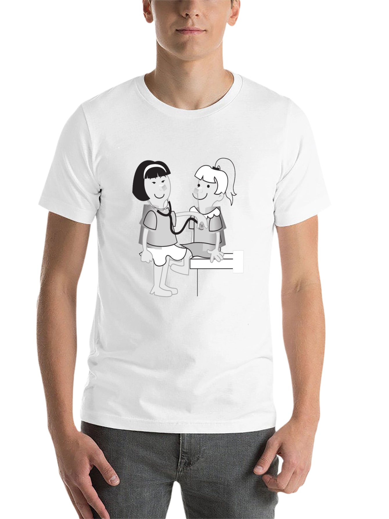 Black Cartoon Doctor Visit Graphic Tee view 14