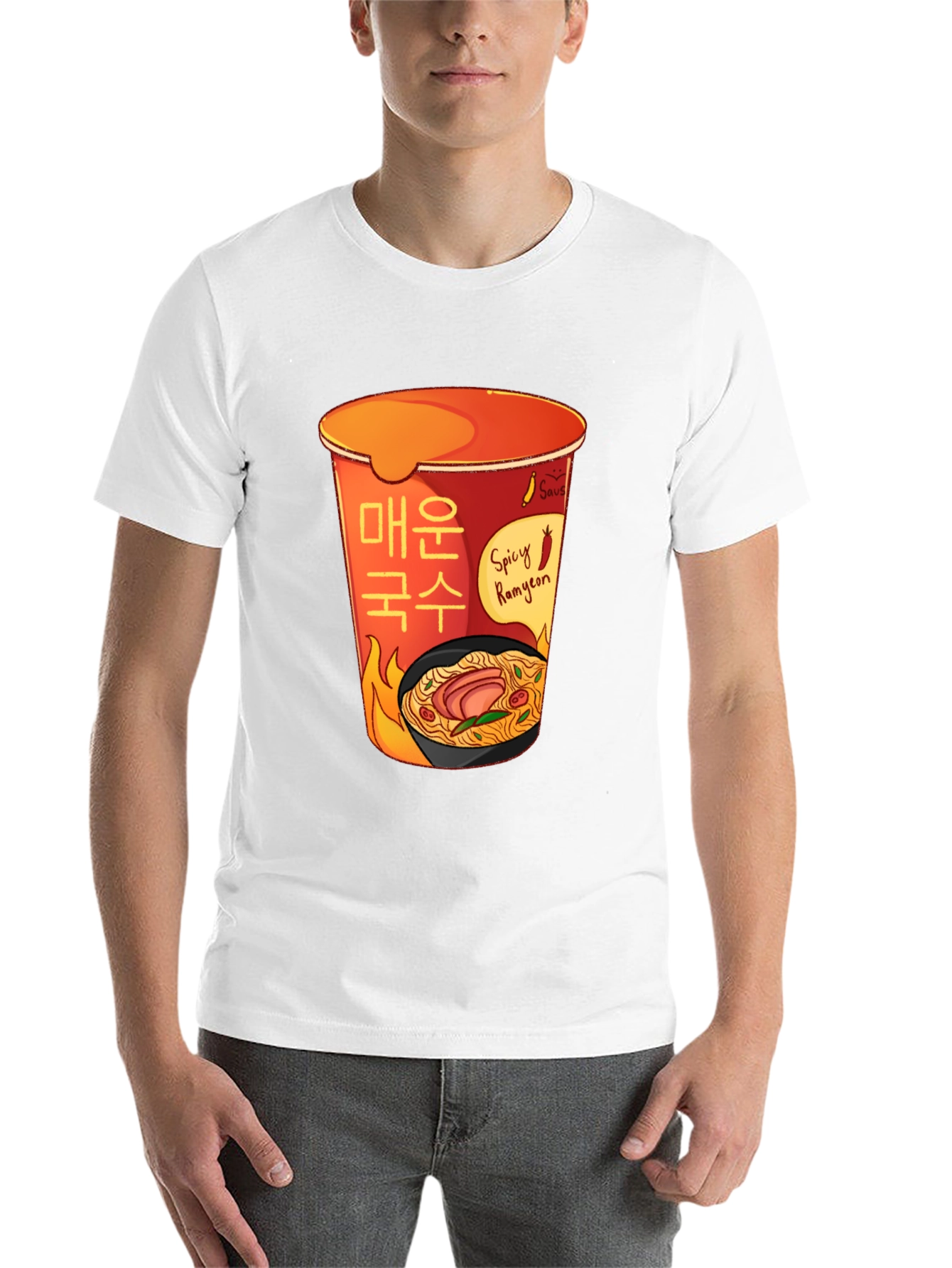 Black Spicy Ramyeon T-Shirt - Ramen Lover Tee view 14