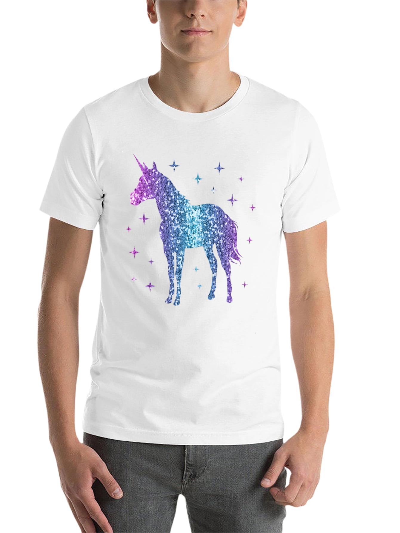 Black Sparkly Unicorn Graphic Tee - Magical Style view 14