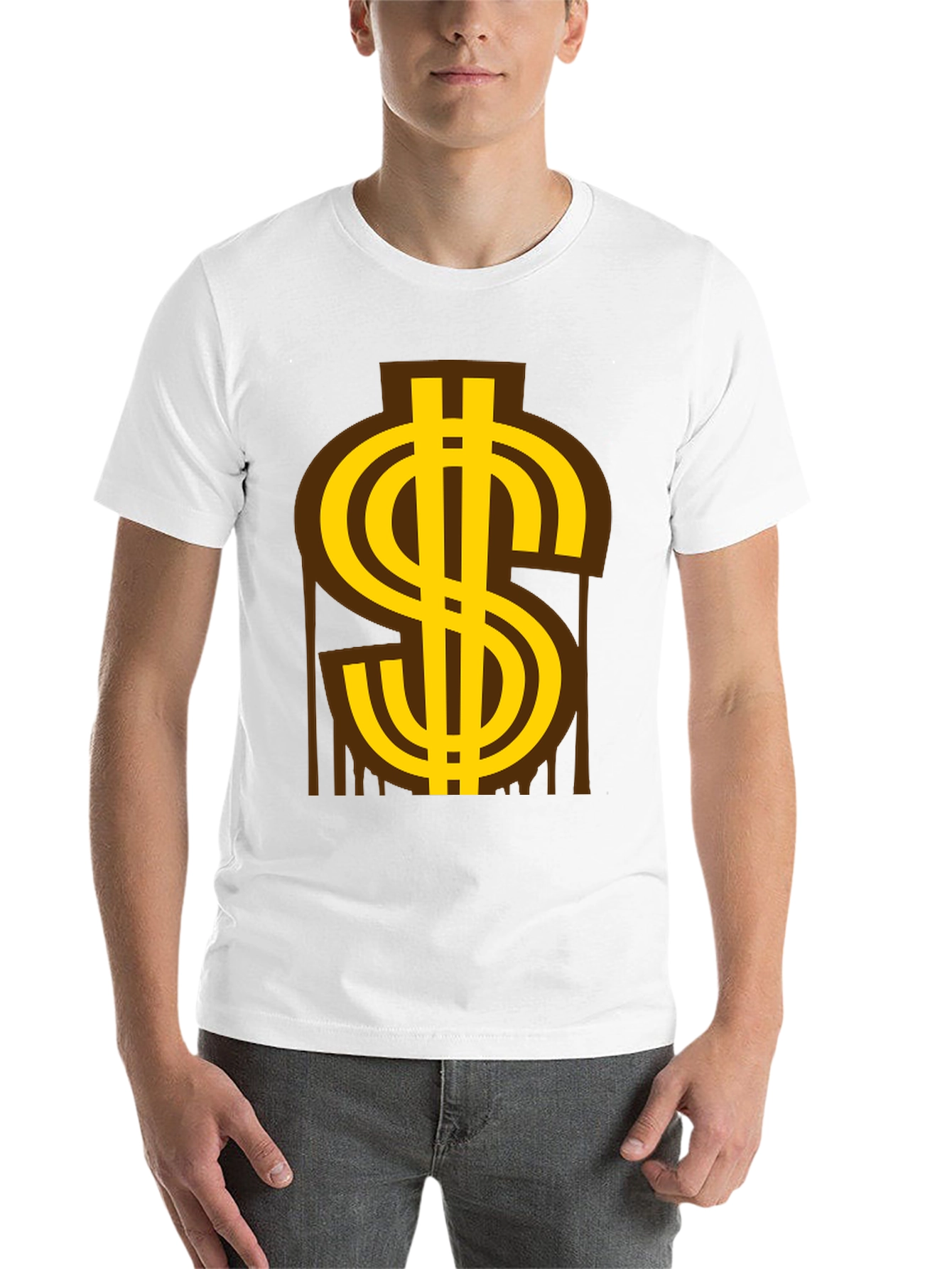 Black Gold Dollar Sign Graphic Tee view 14