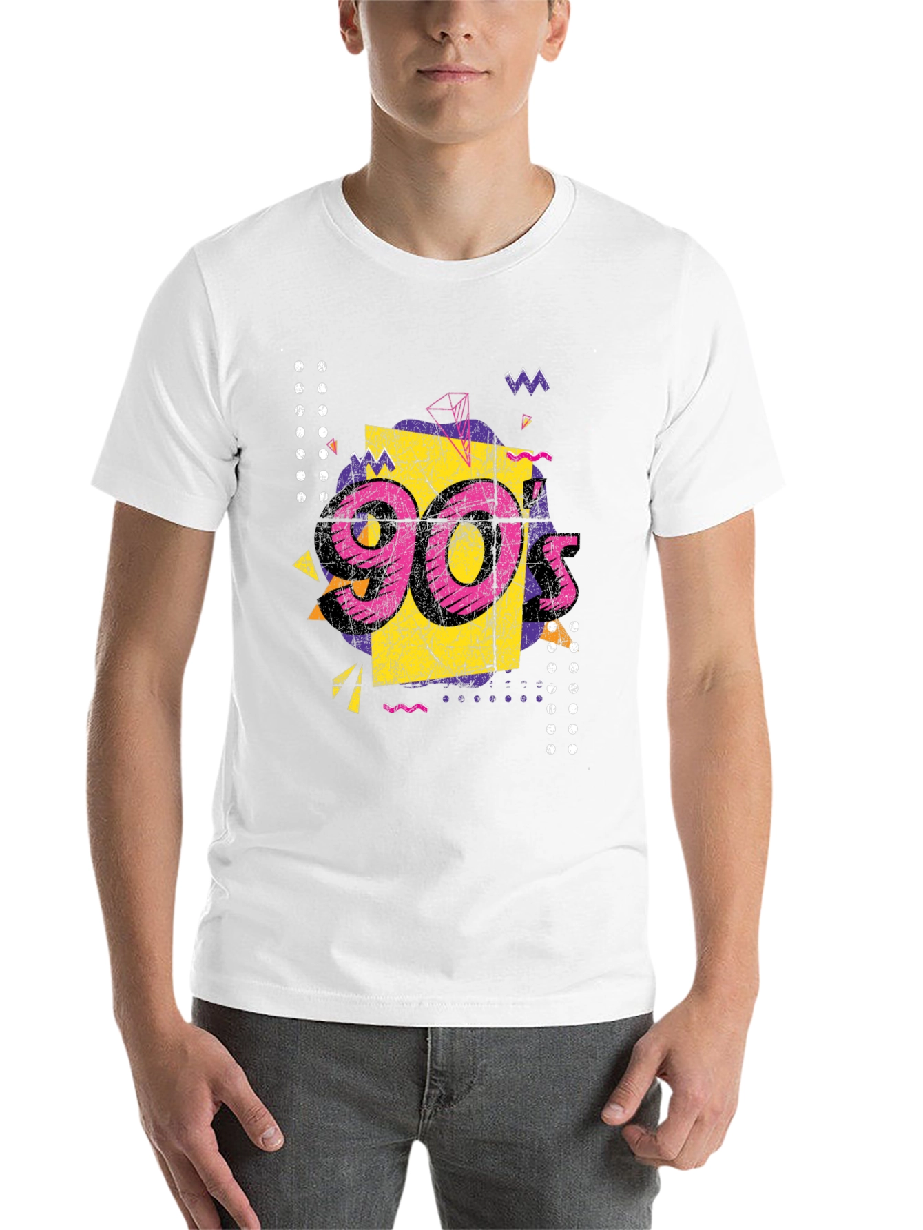 Black 90s Retro Graphic Tee view 14