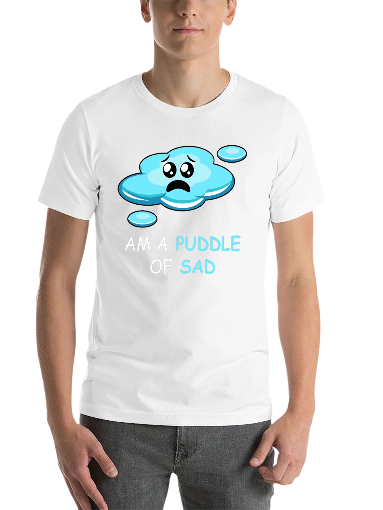 Black Puddle of Sad Tee - Express Your Mood! view 14