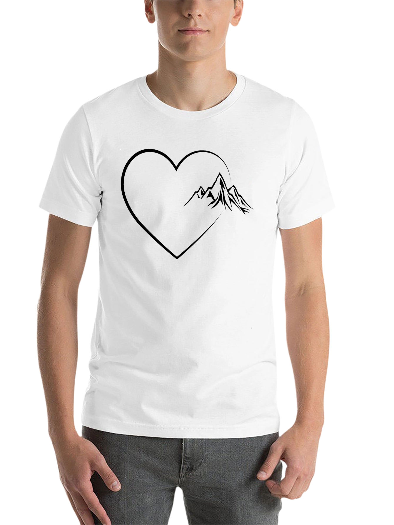 Black Mountain Heart Black T-Shirt view 14