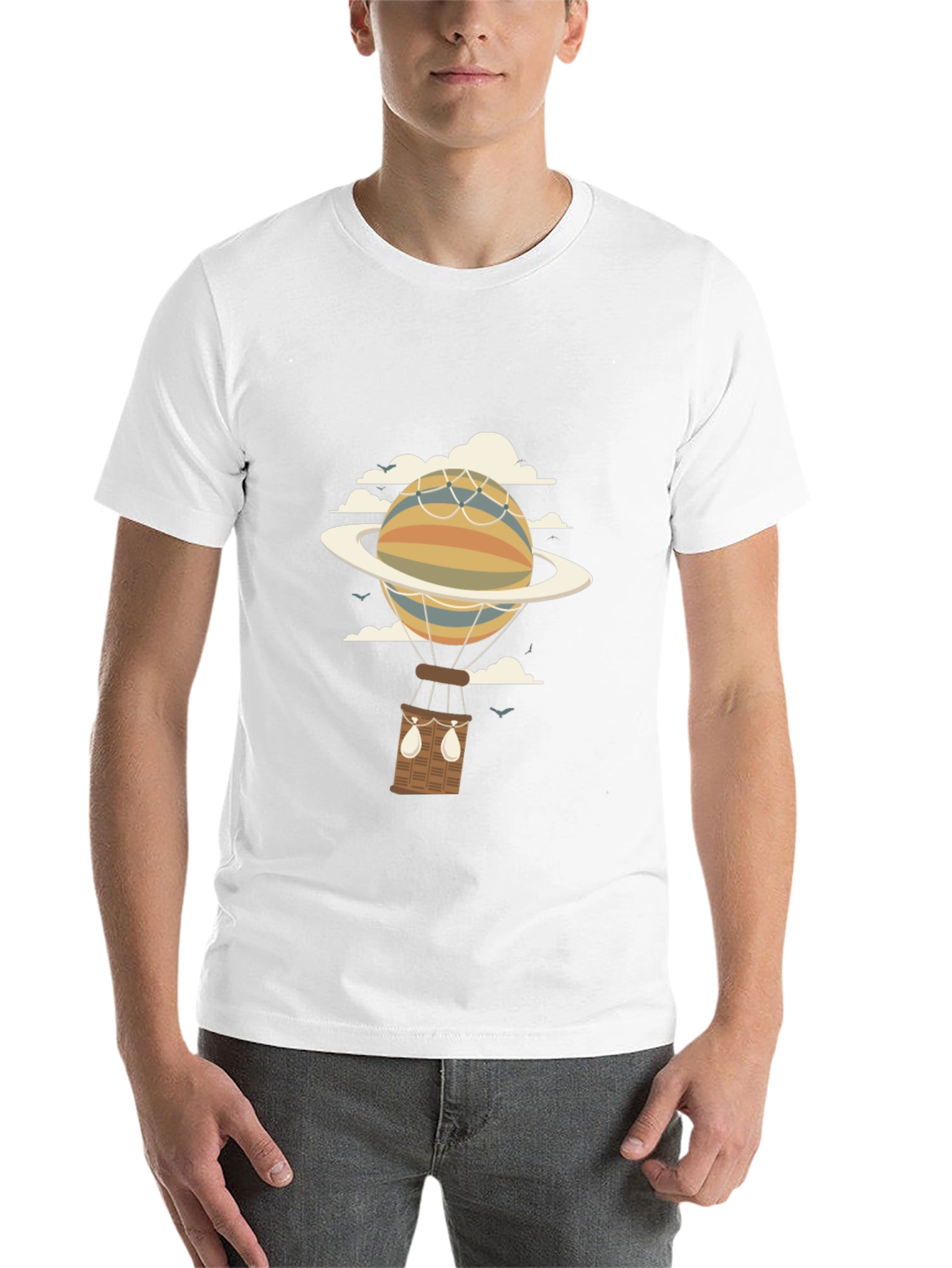 Black Planet Hot Air Balloon Graphic Tee view 14