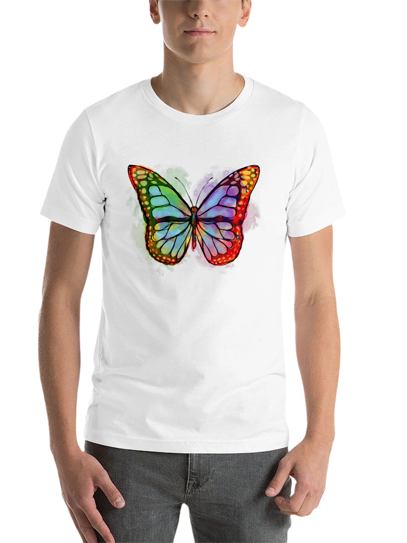 Black Butterfly Graphic T-Shirt - Vibrant Colors view 14