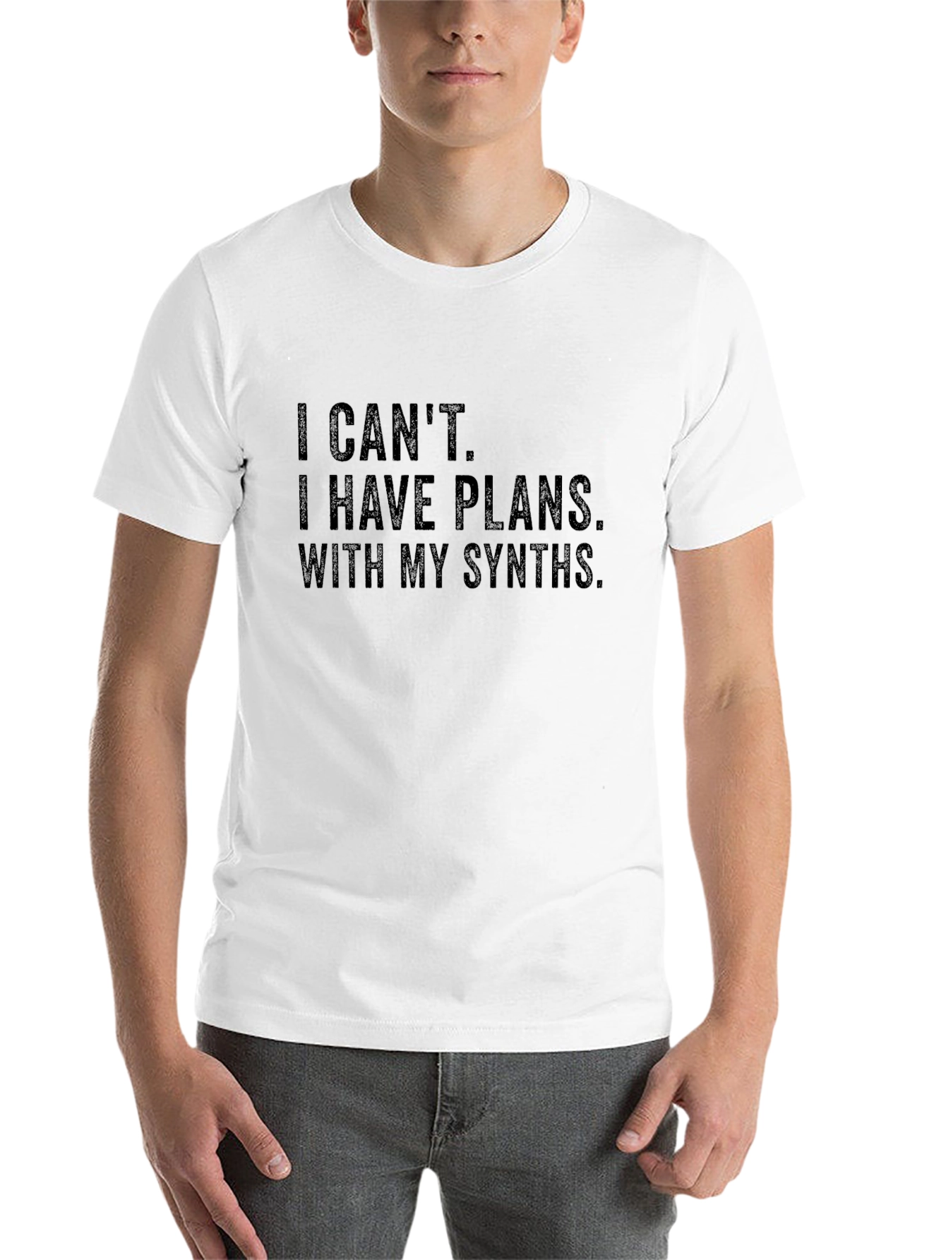 Black Synth Plans T-Shirt - Musician's Apparel view 14