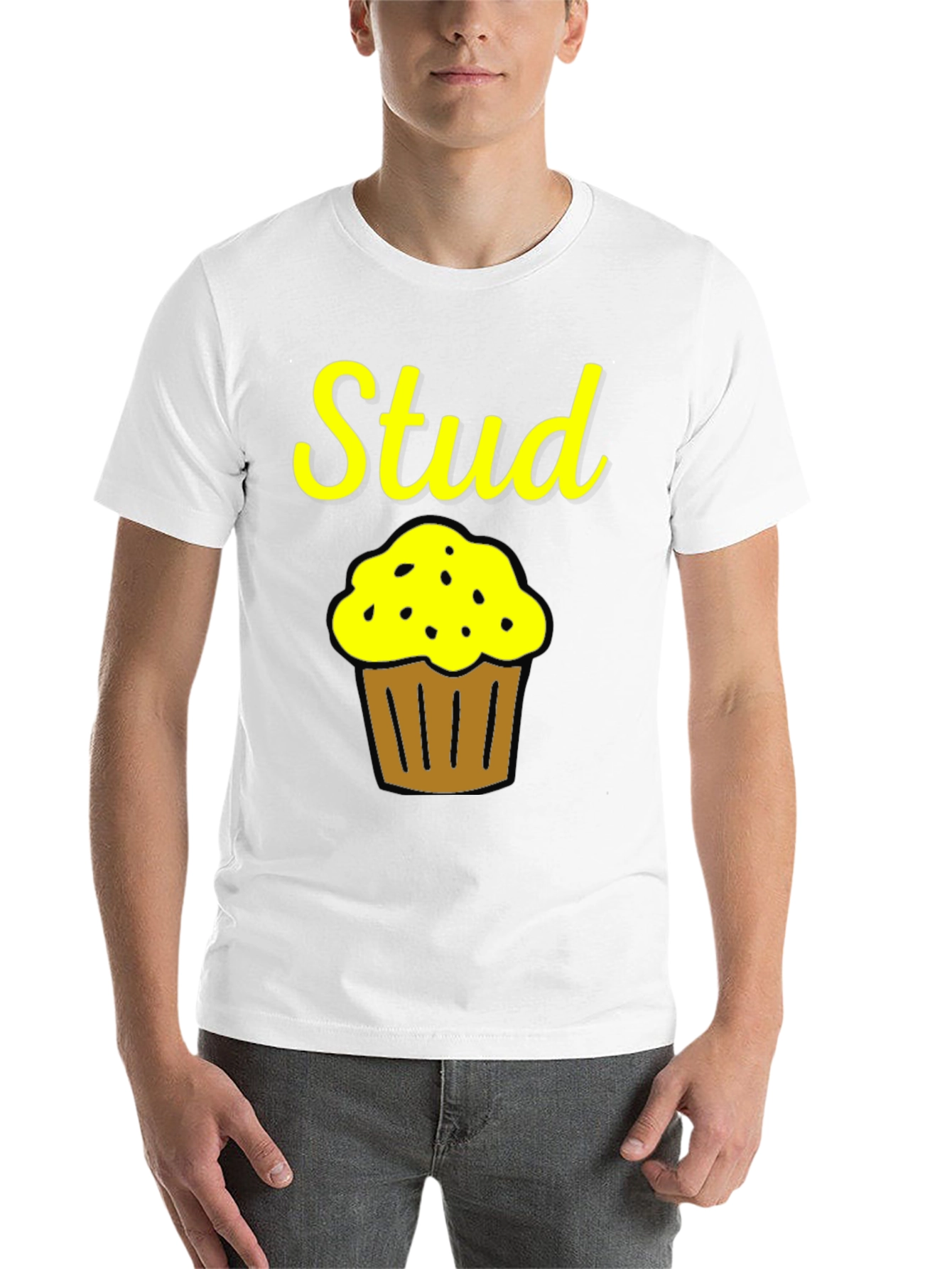 Black Stud Muffin Funny Graphic T-Shirt view 14