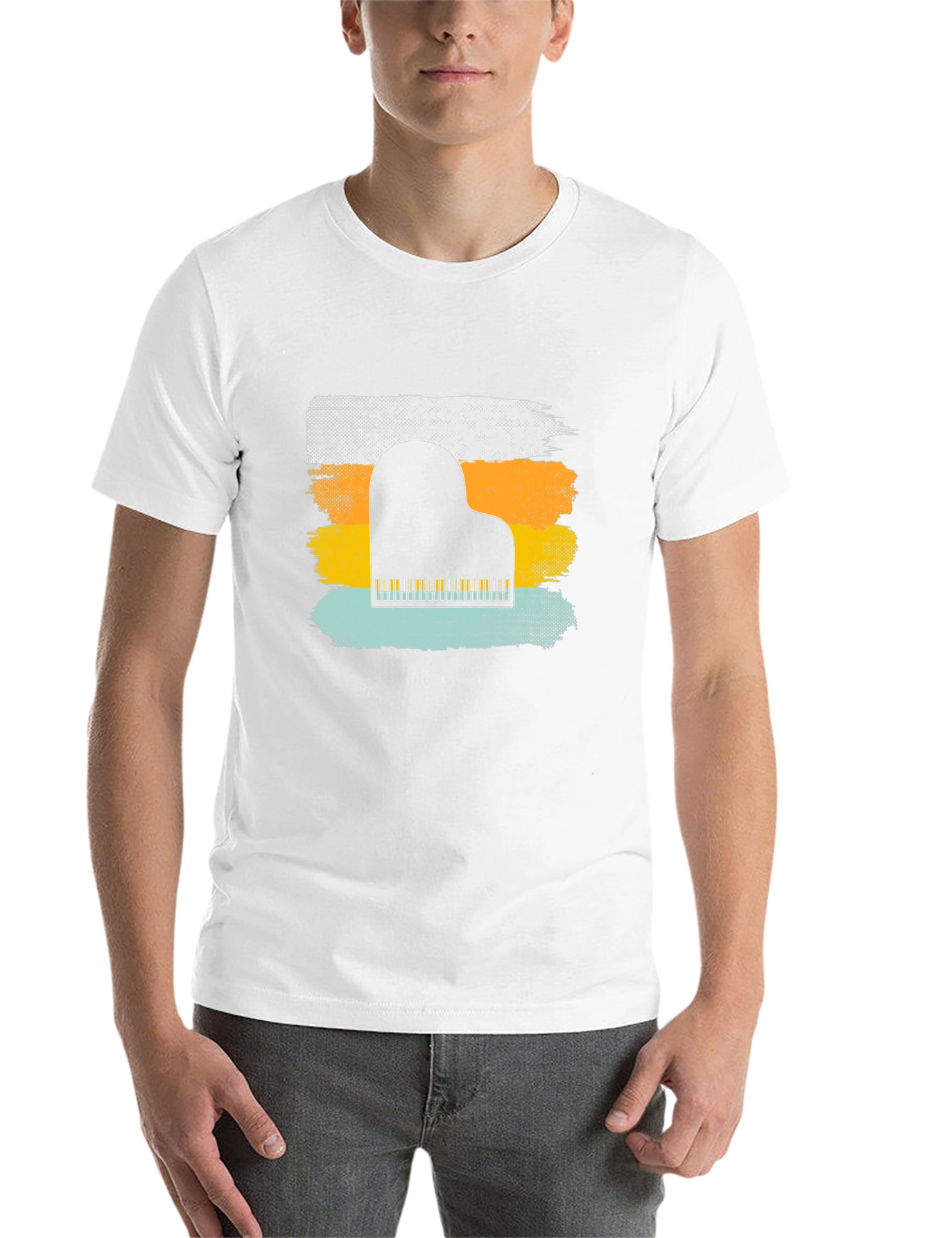 Retro Piano T-Shirt - Music Lover Tee - 14