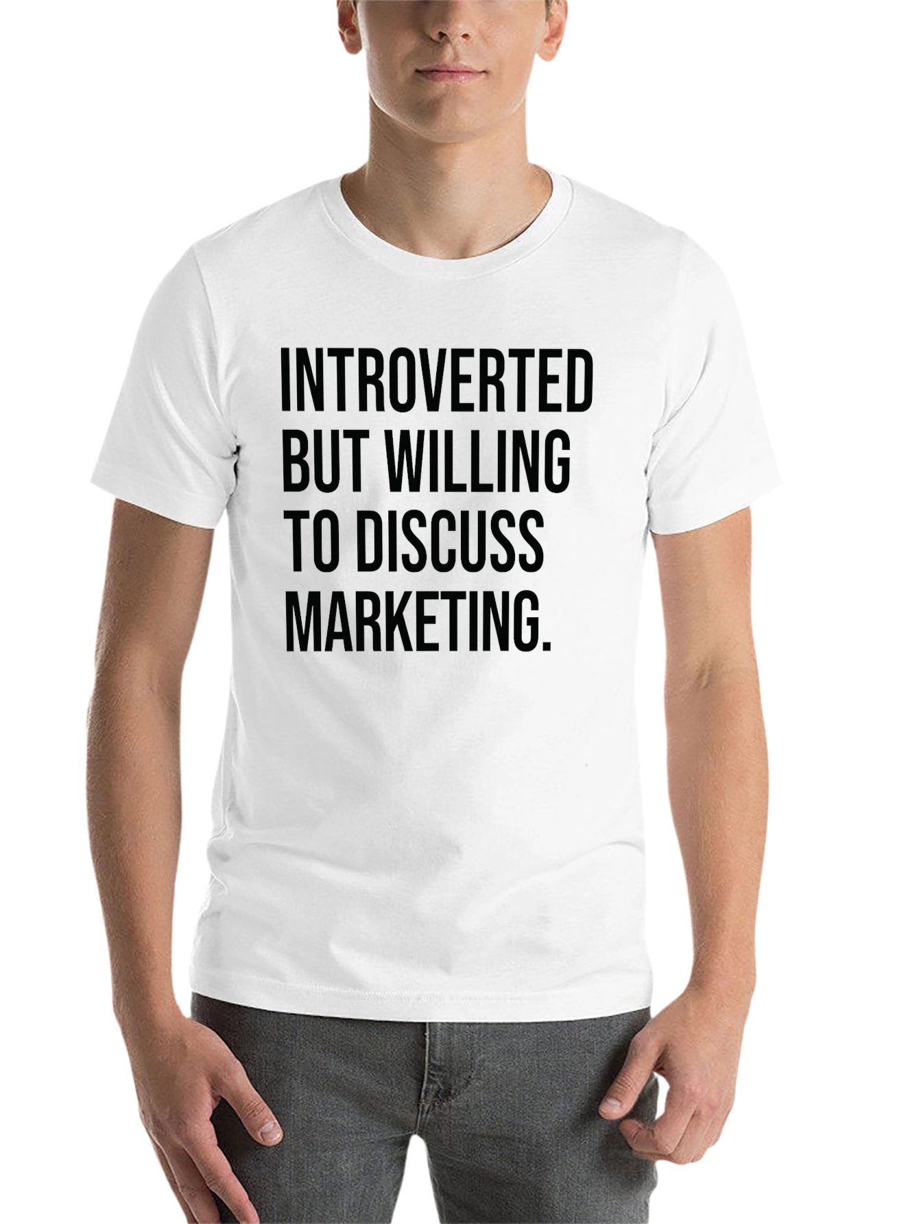 Black Introverted Marketing T-Shirt view 14