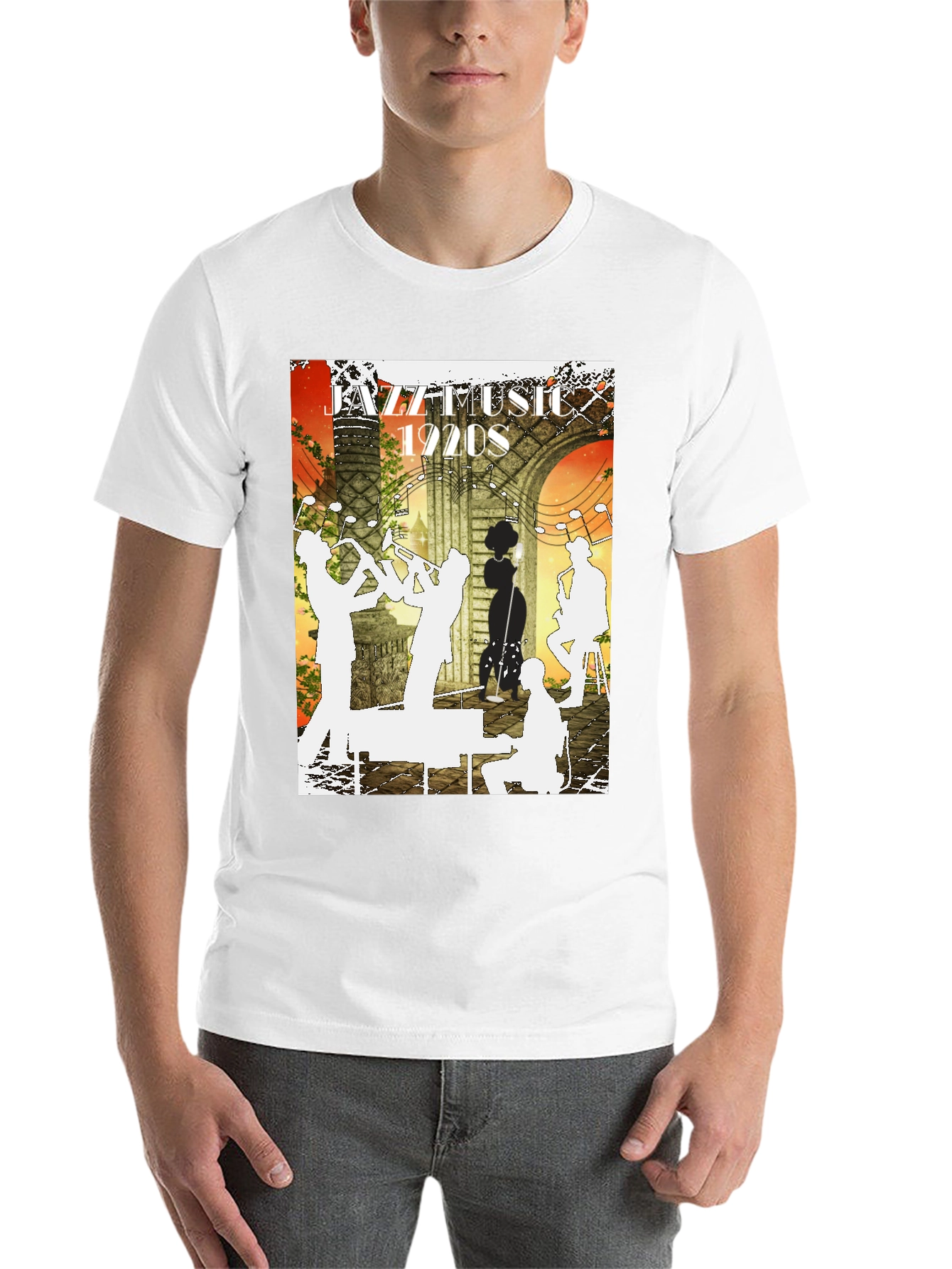 Black Jazz Music 1920s Graphic Tee view 14