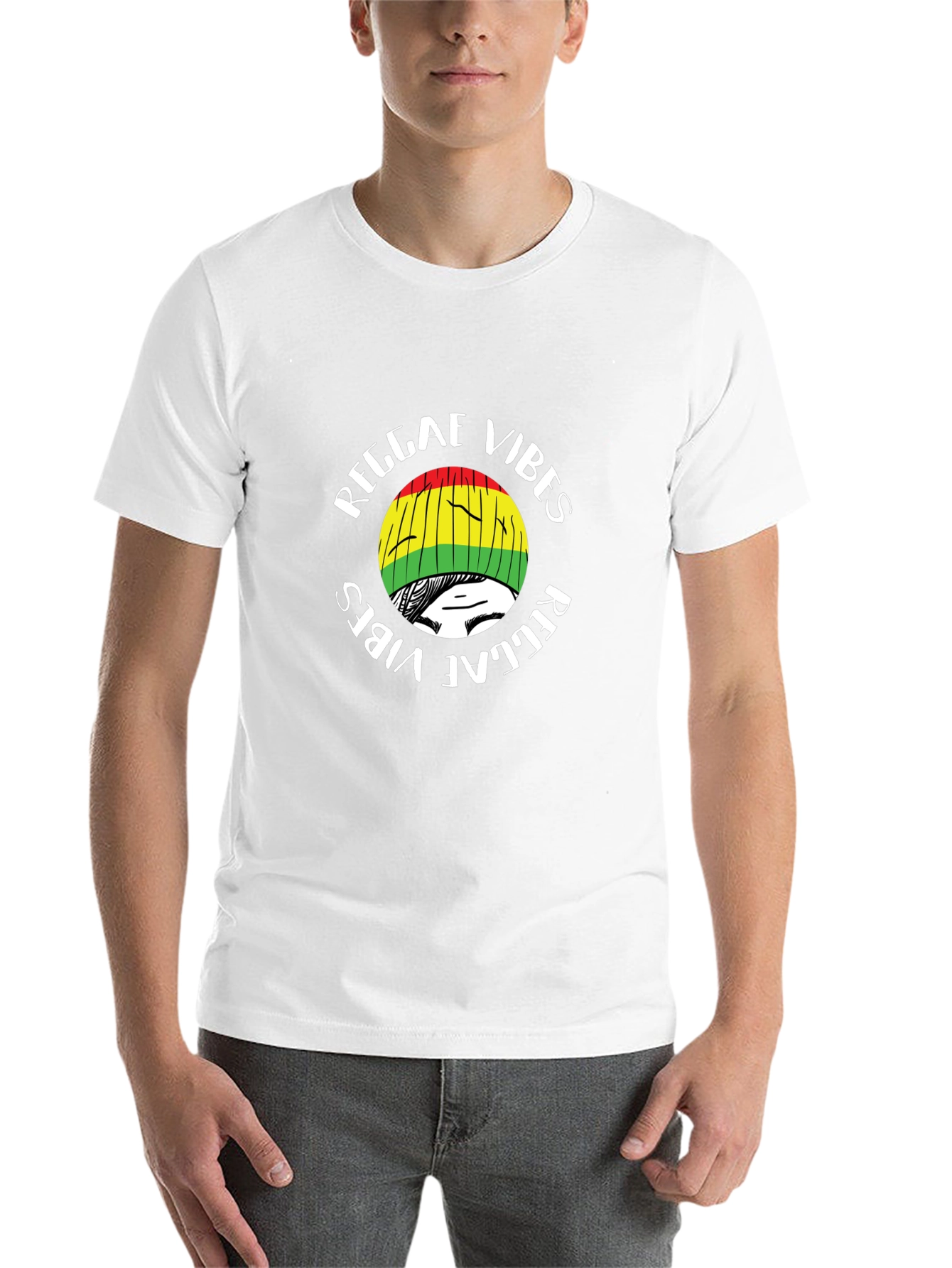 Black Reggae Vibes Graphic T-Shirt - Black view 14