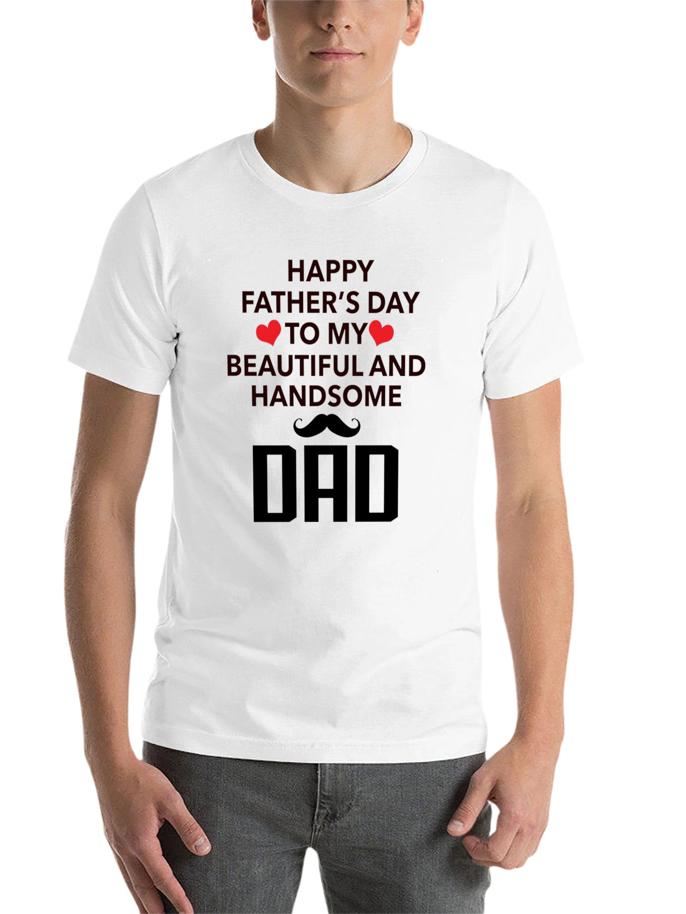 Black Happy Father's Day T-Shirt view 14