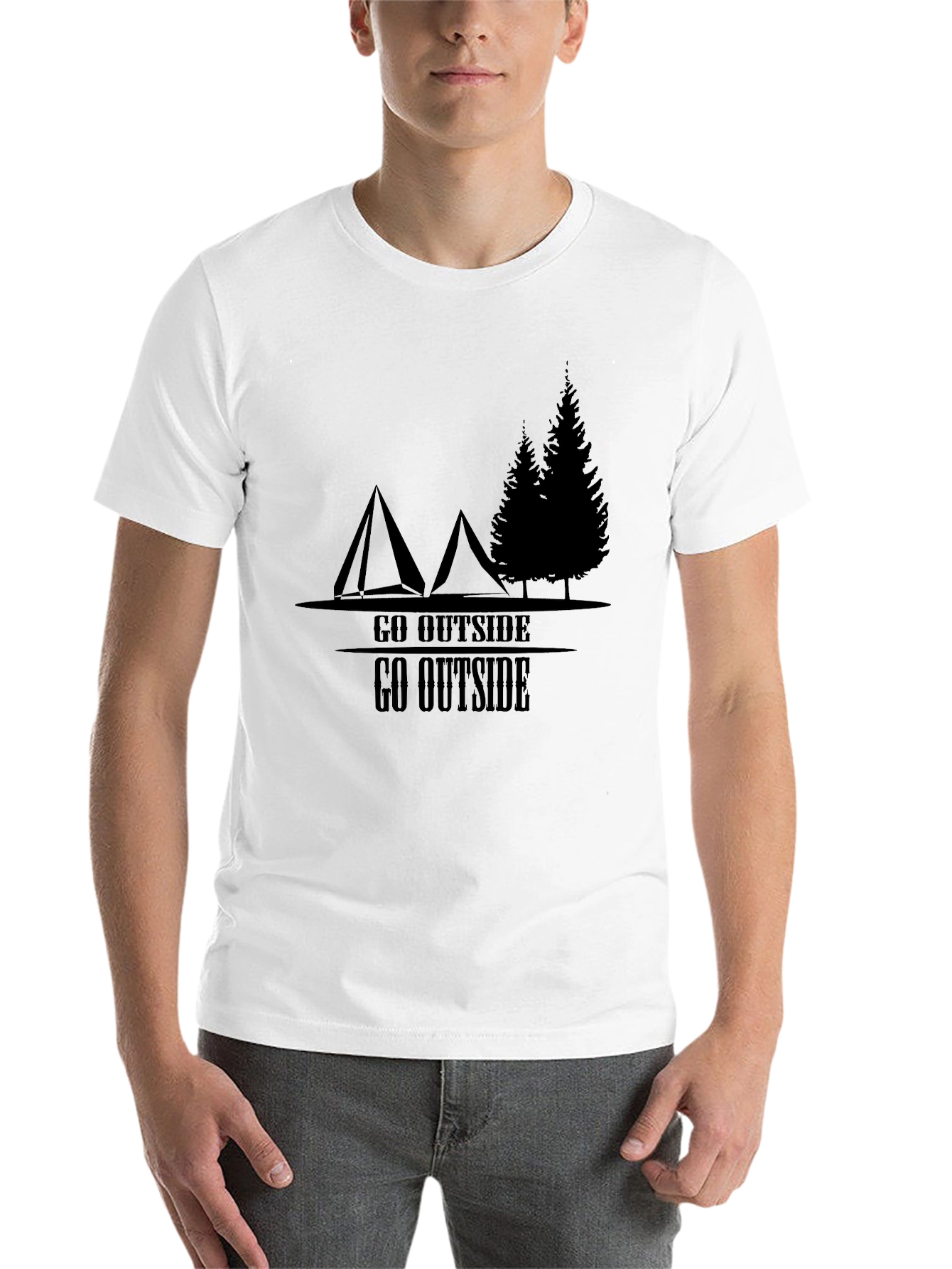 Black Go Outside Camping T-Shirt view 14