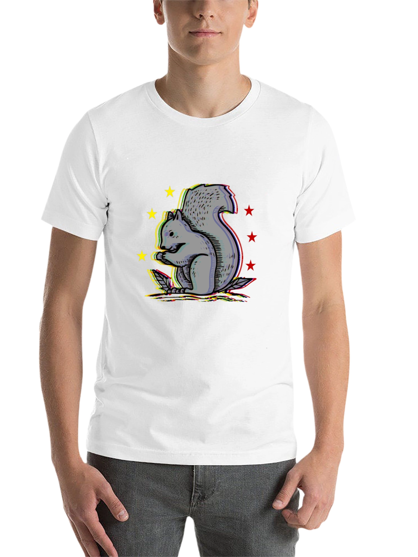 Black Squirrel Graphic Tee - Unisex Cotton Blend Shirt view 14