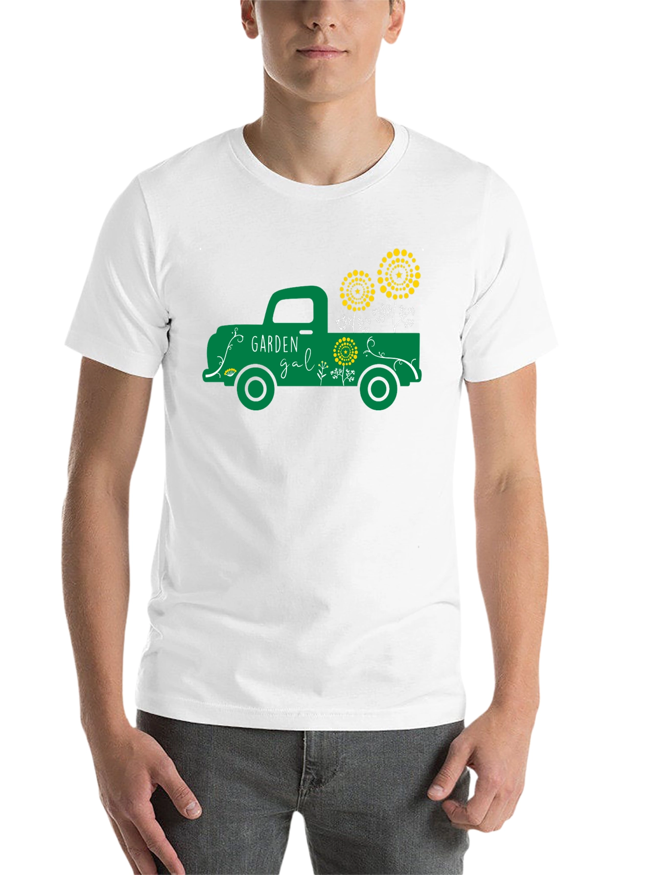 Black Garden Gal Graphic Tee - Vintage Truck Design view 14