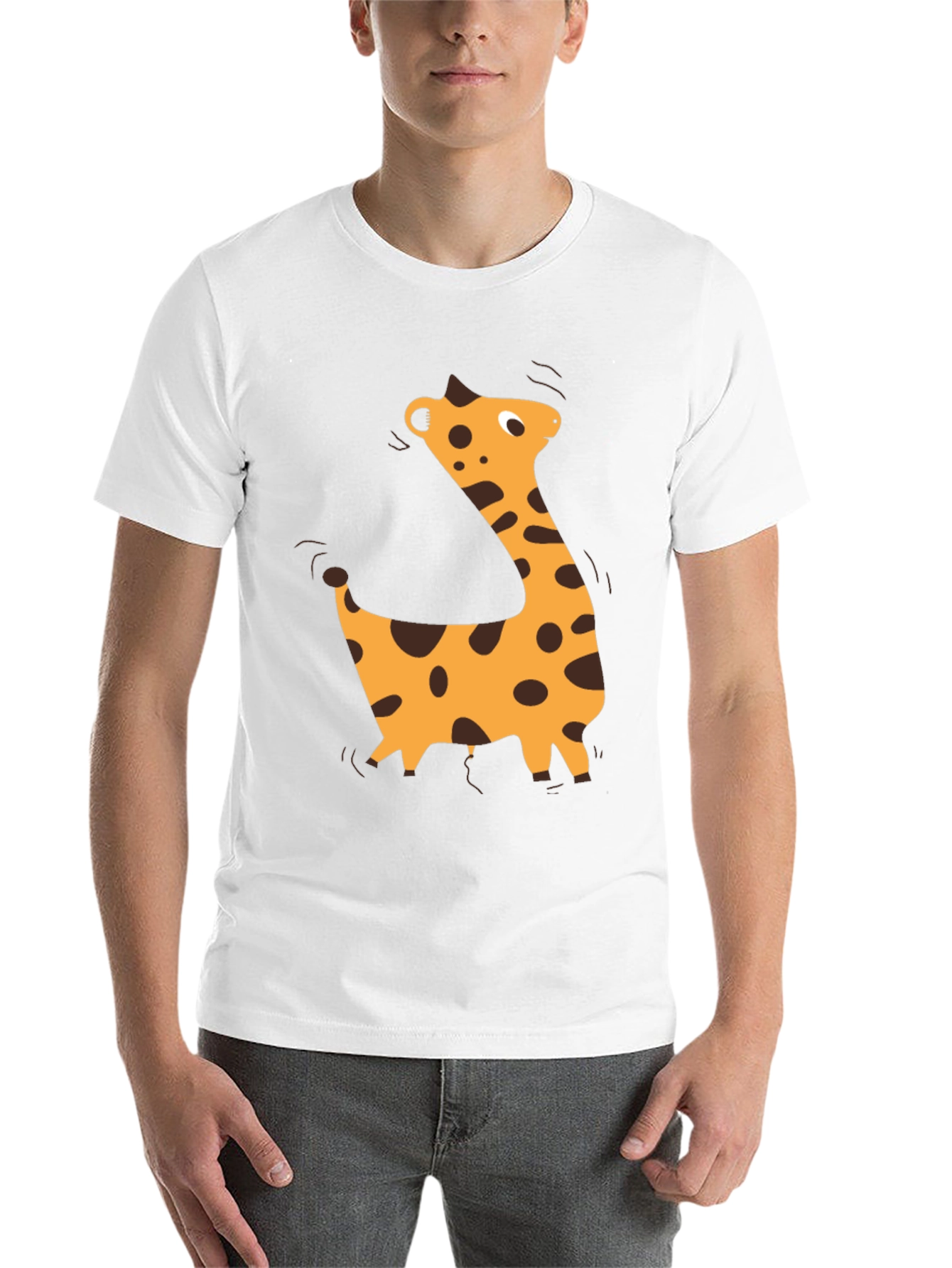 Black Giraffe Graphic Black T-Shirt - Casual Style view 14