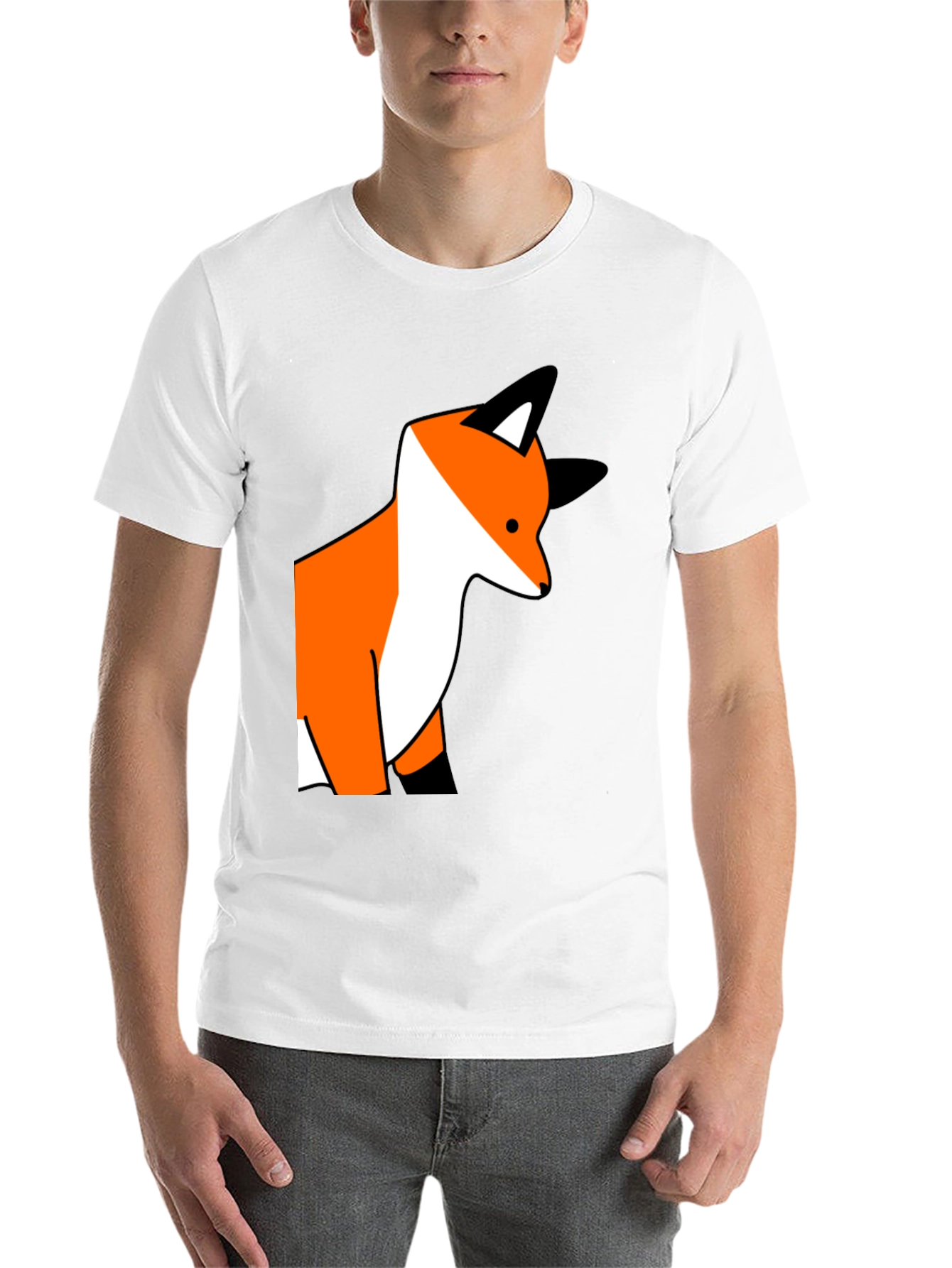 Black Fox Graphic Print Black T-Shirt view 14