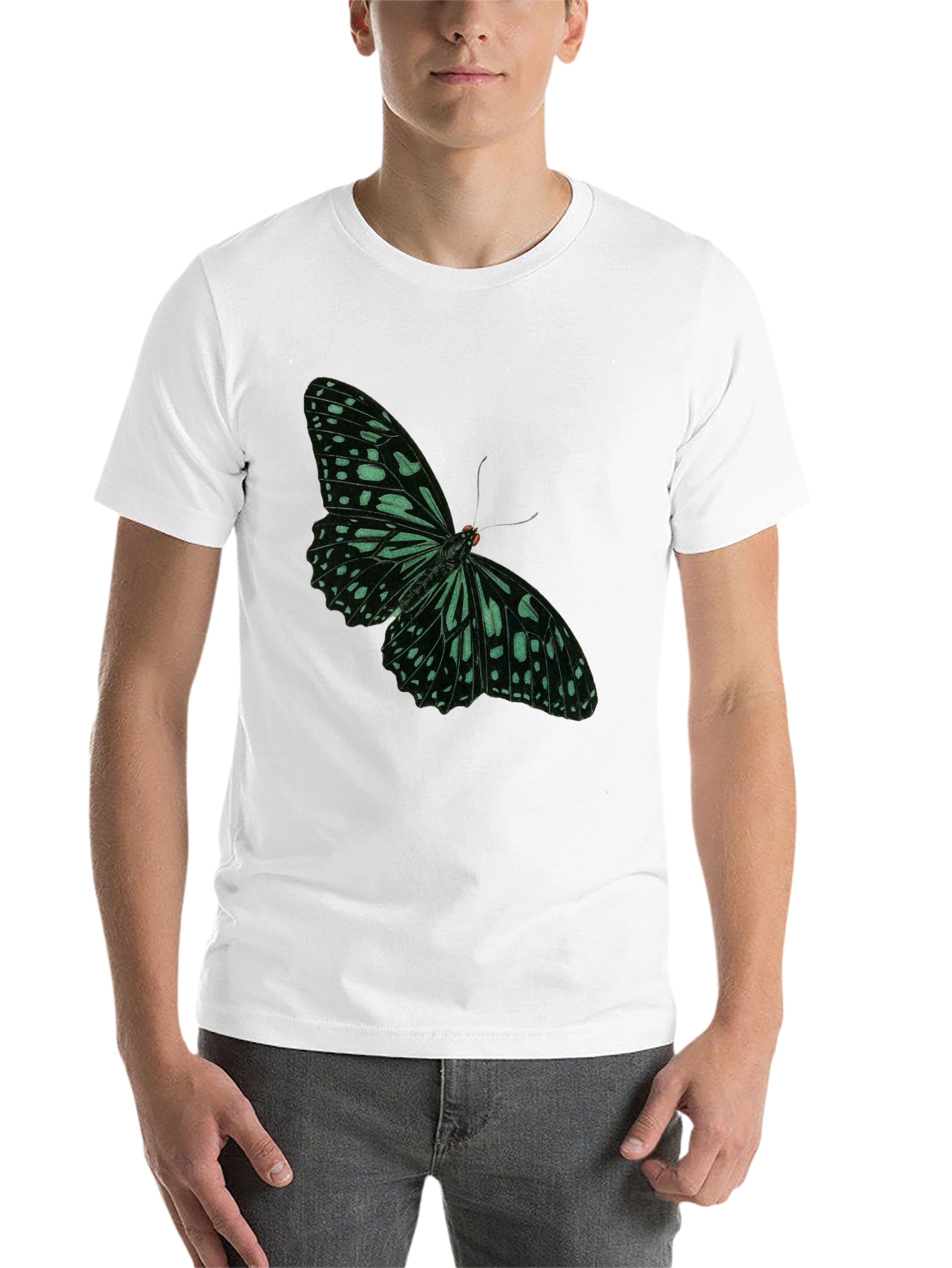 Black Butterfly Graphic Tee - Black Cotton Blend view 14