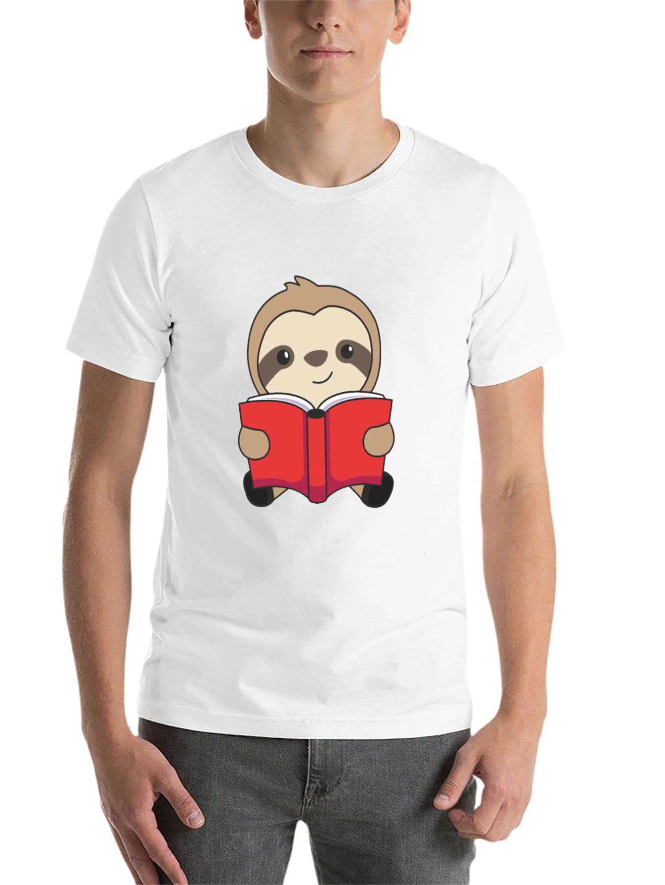 Black Sloth Reading Book Graphic T-Shirt - Black view 14