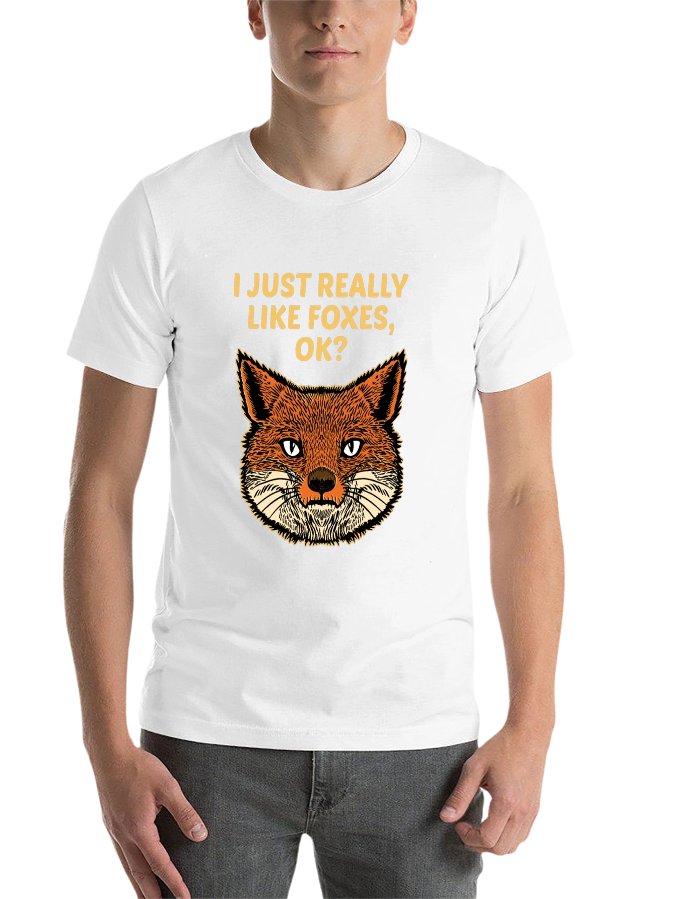 Black Fox Lover T-Shirt - I Just Really Like Foxes, Ok? view 14