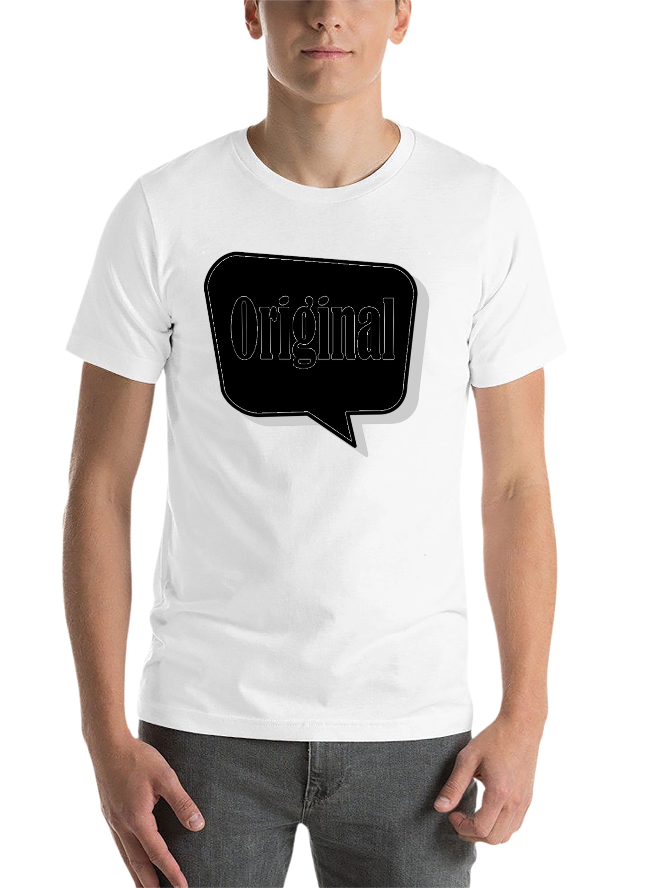 Black Original Graphic Tee - Black Cotton Blend view 14