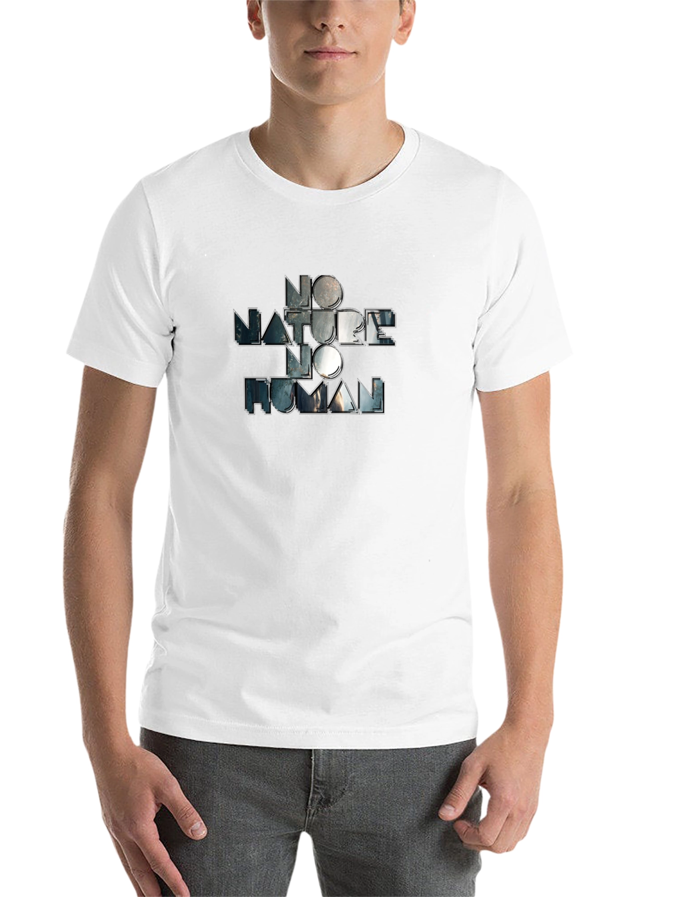Black No Nature, No Human Graphic Tee - Black view 14