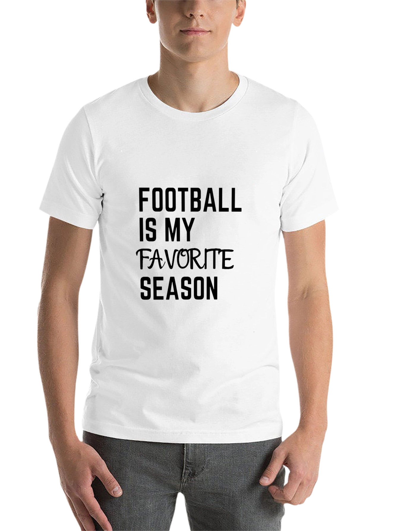 Black Football Is My Favorite Season Black T-Shirt view 14