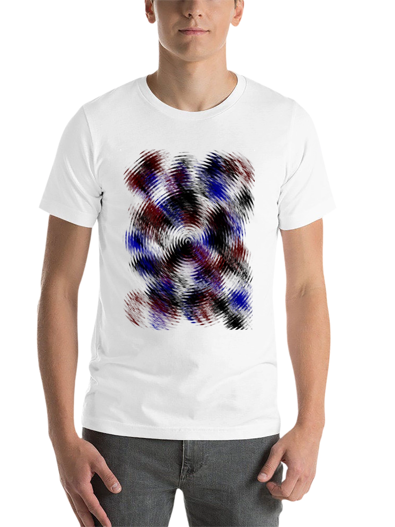 Black Abstract Swirl Graphic Tee - Black view 14